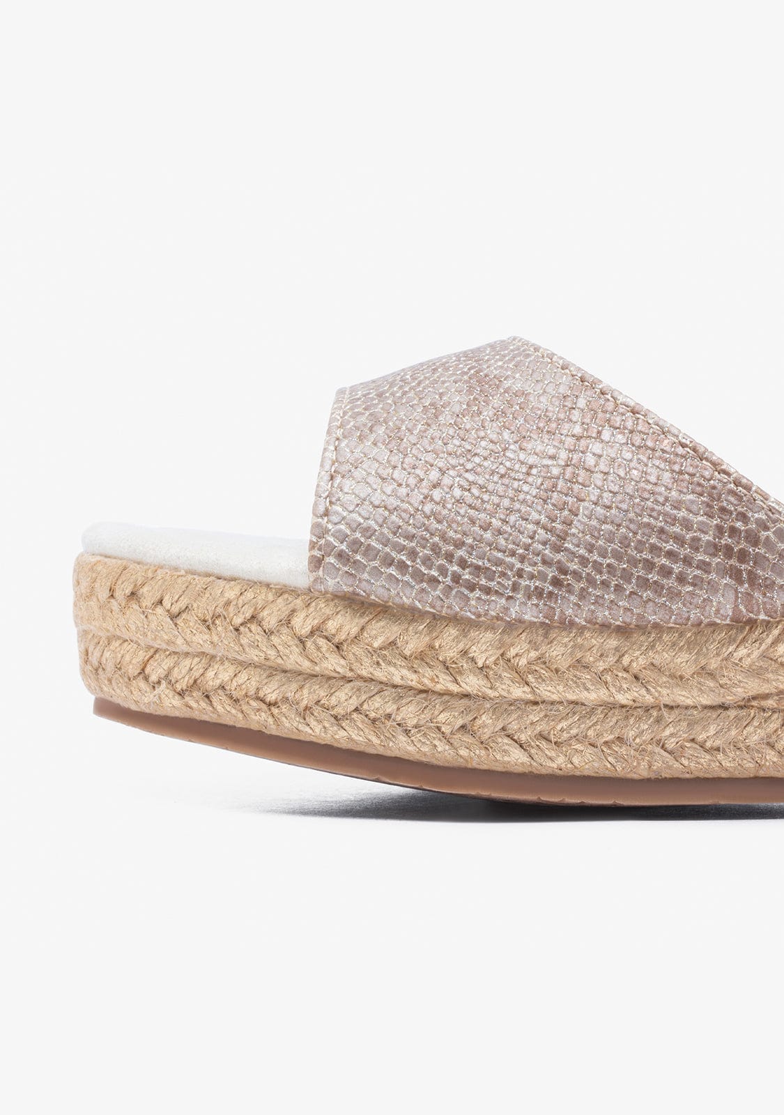 FRESAS CON NATA Shoes Girl's Platinum Snake Wedge Sandals