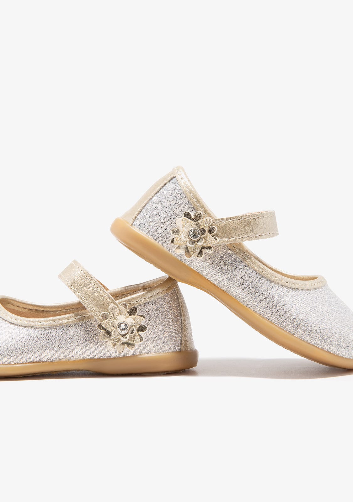 OSITO BAILARINAS Baby´s Gold Flower Glitter Ballerinas