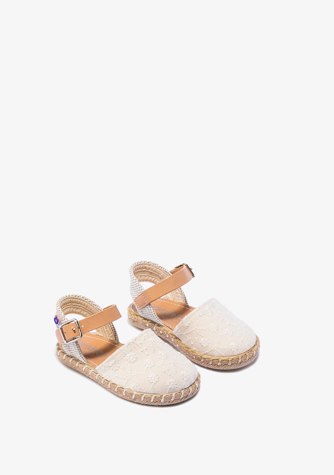 OSITO Shoes Baby's Beige Embroidery Espadrilles