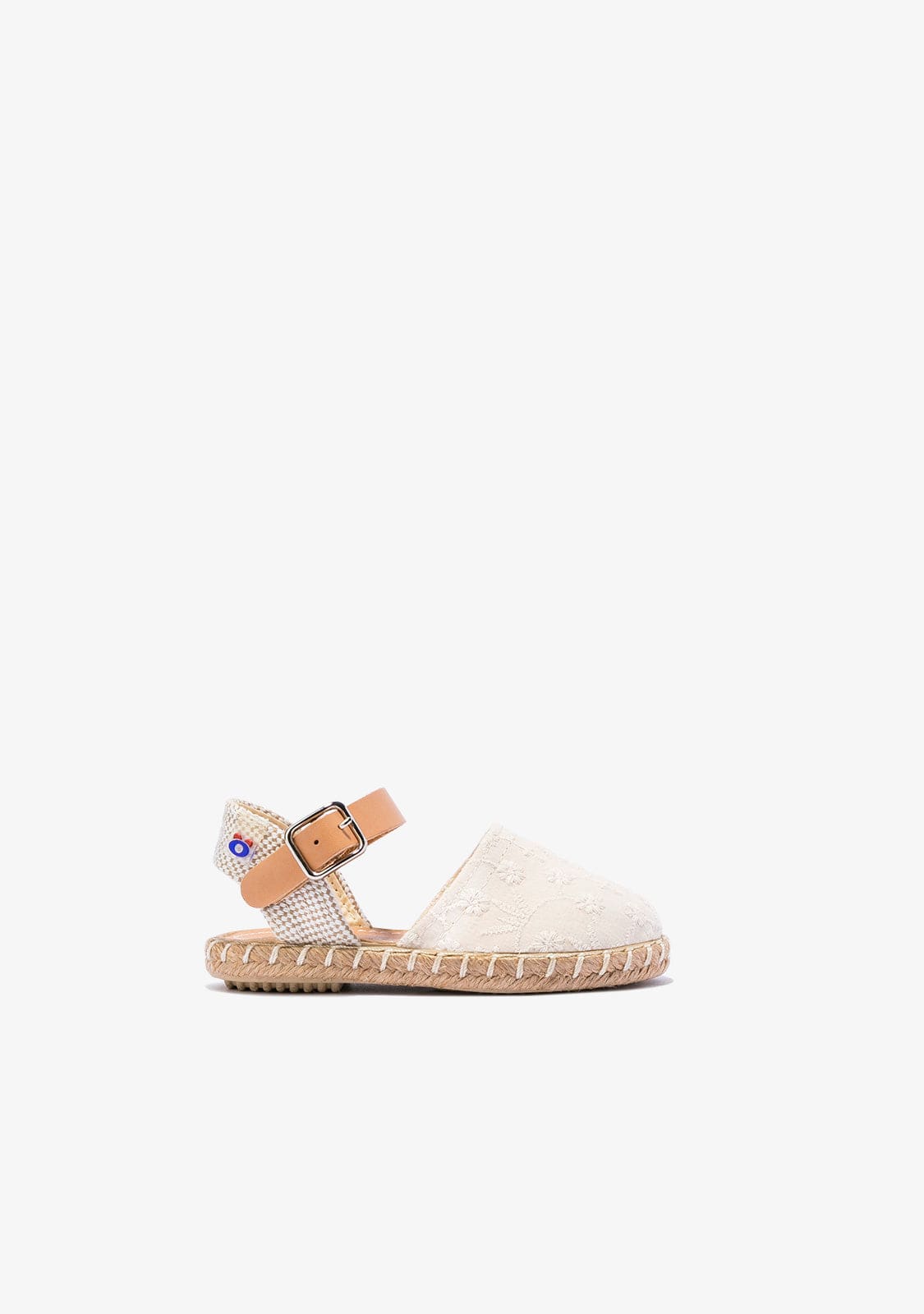 OSITO Shoes Baby's Beige Embroidery Espadrilles
