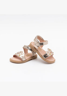 OSITO Shoes Baby's Crown Platinum Leather Sandals