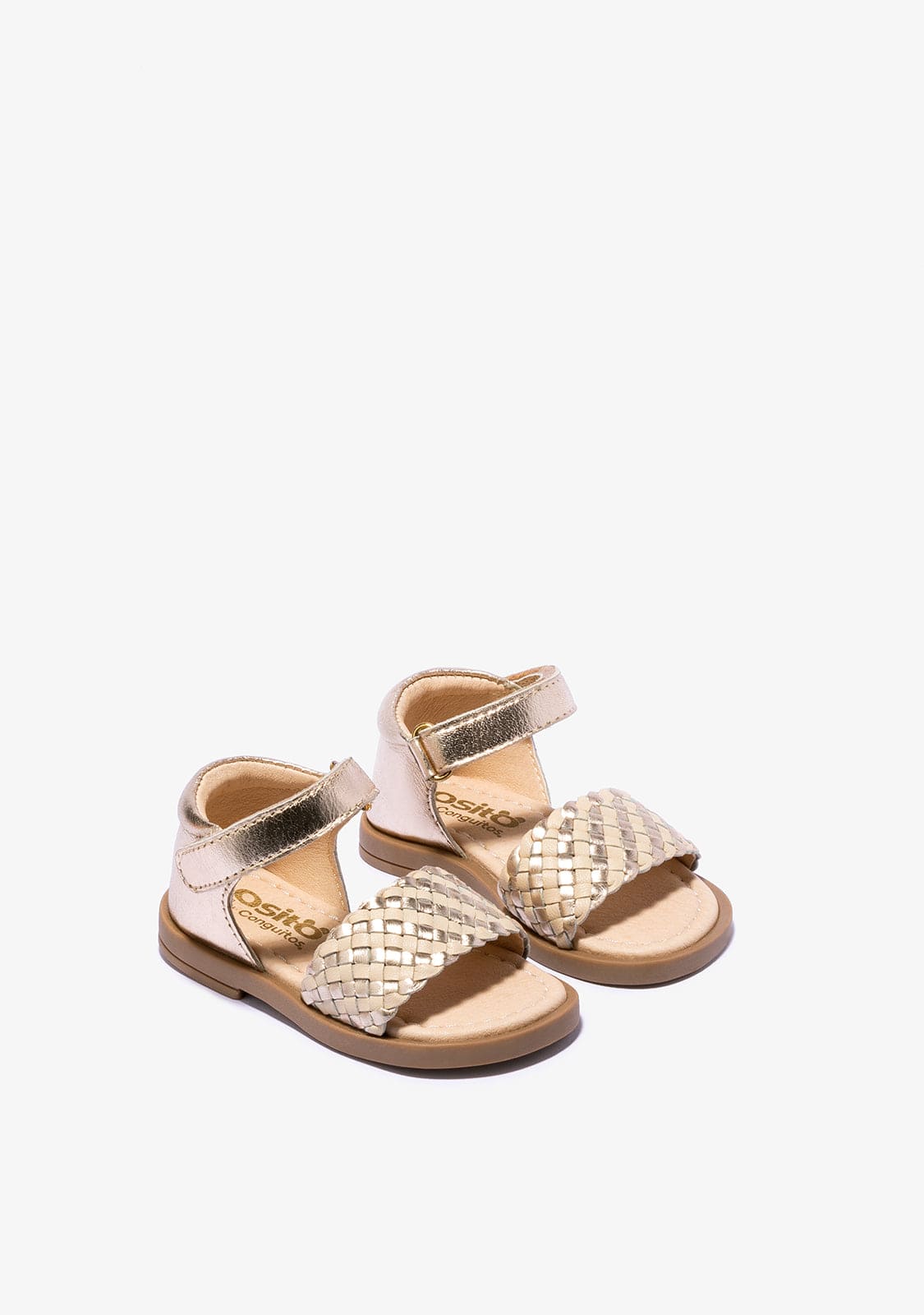 OSITO Shoes Baby's Gold Beige Sandals Napa