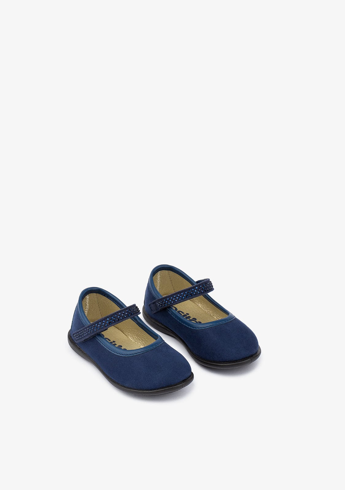 OSITO Shoes Baby's Navy Ballerinas With Rhinestones