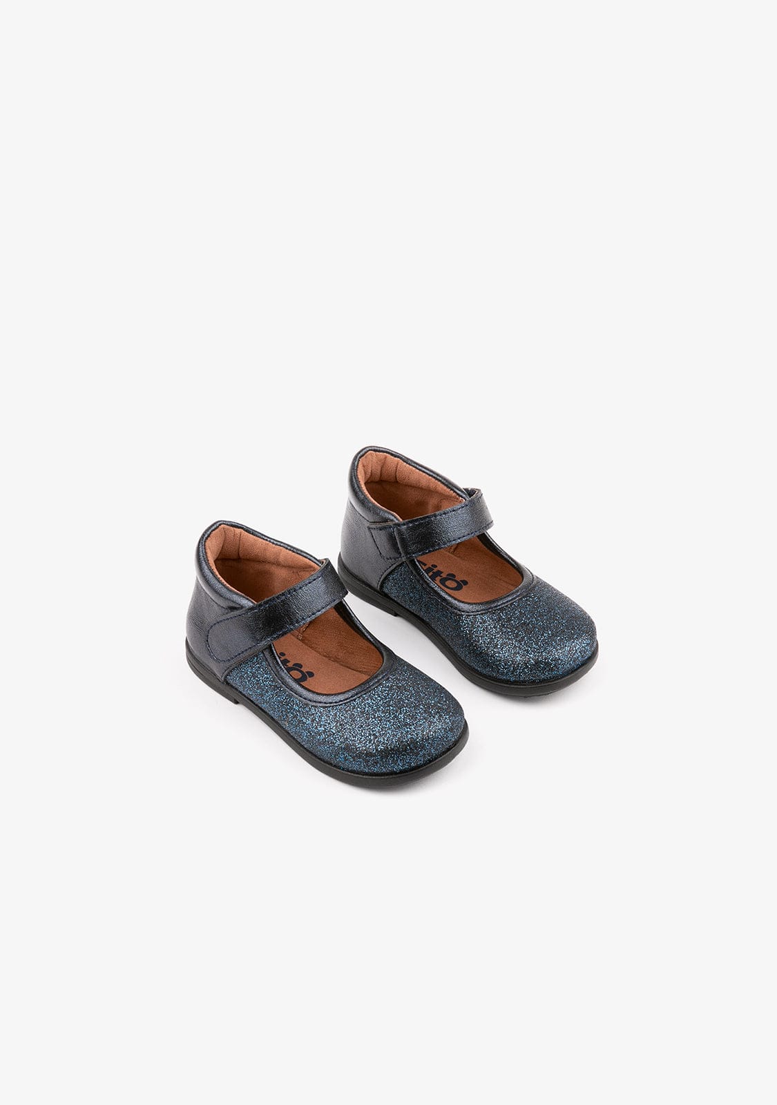 OSITO Shoes Baby's Navy Mary Janes Glitter