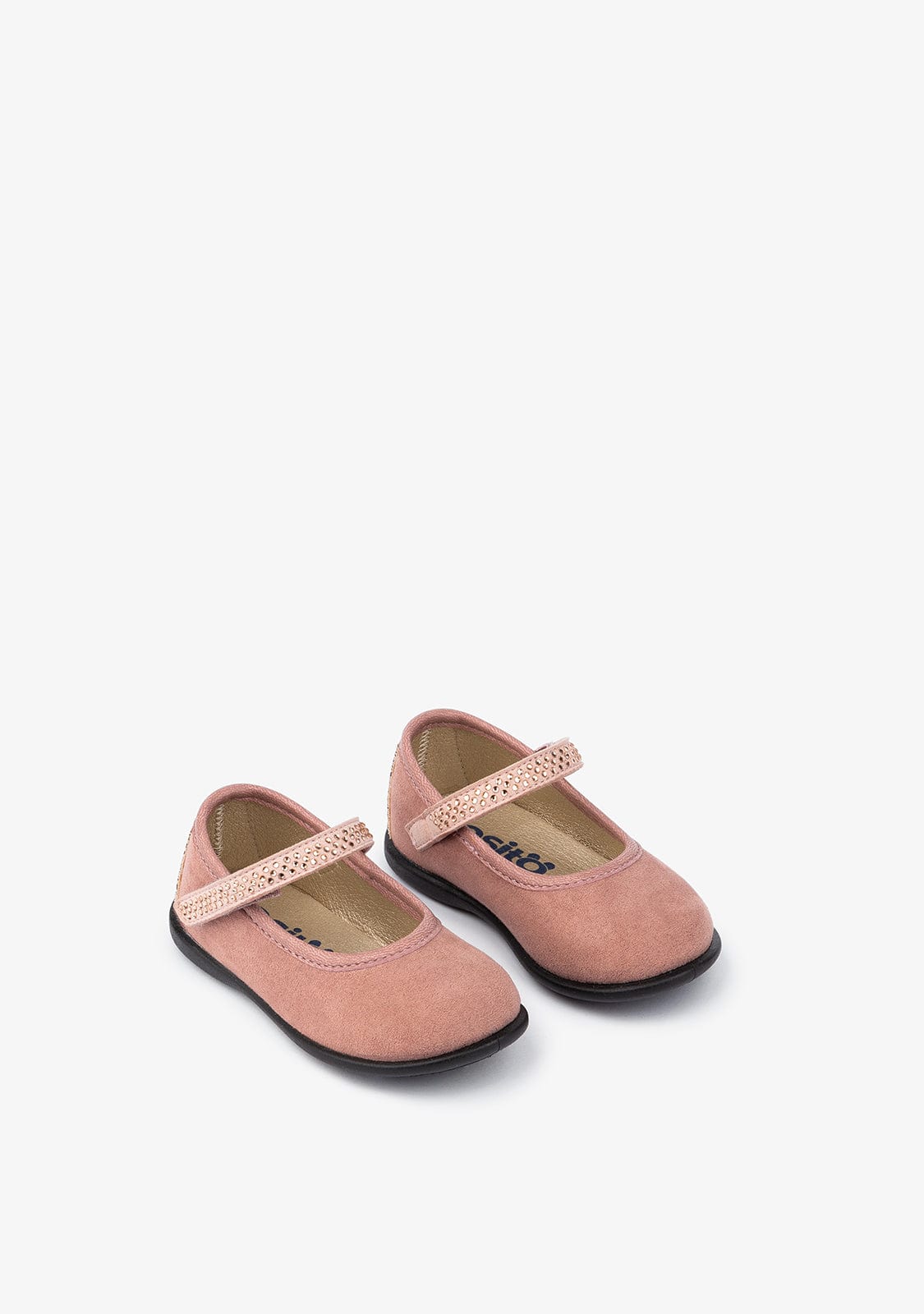 OSITO Shoes Baby's Pink Ballerinas With Rhinestones