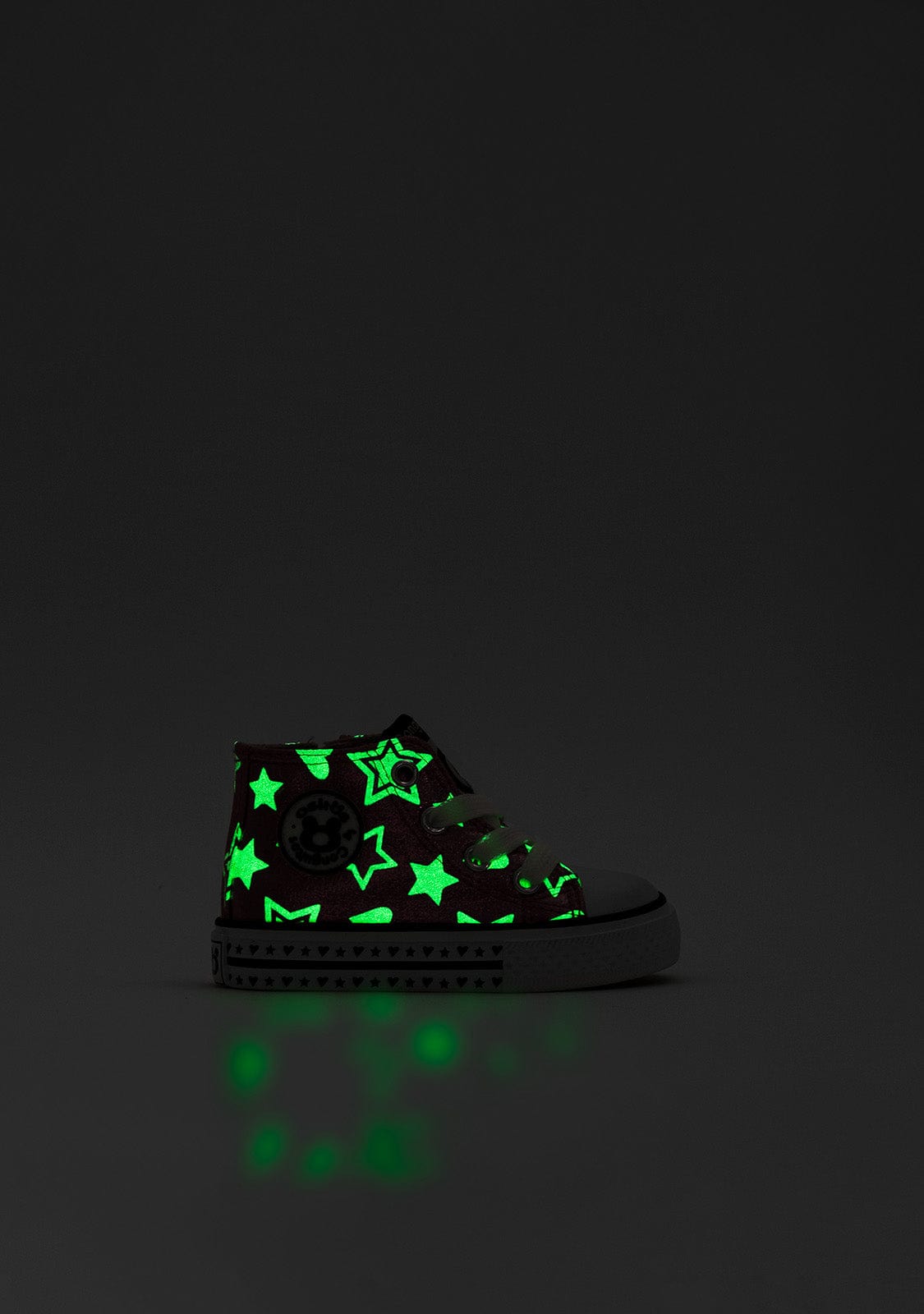OSITO Shoes Baby's Pink Glows in the Dark Hi-Top Sneakers