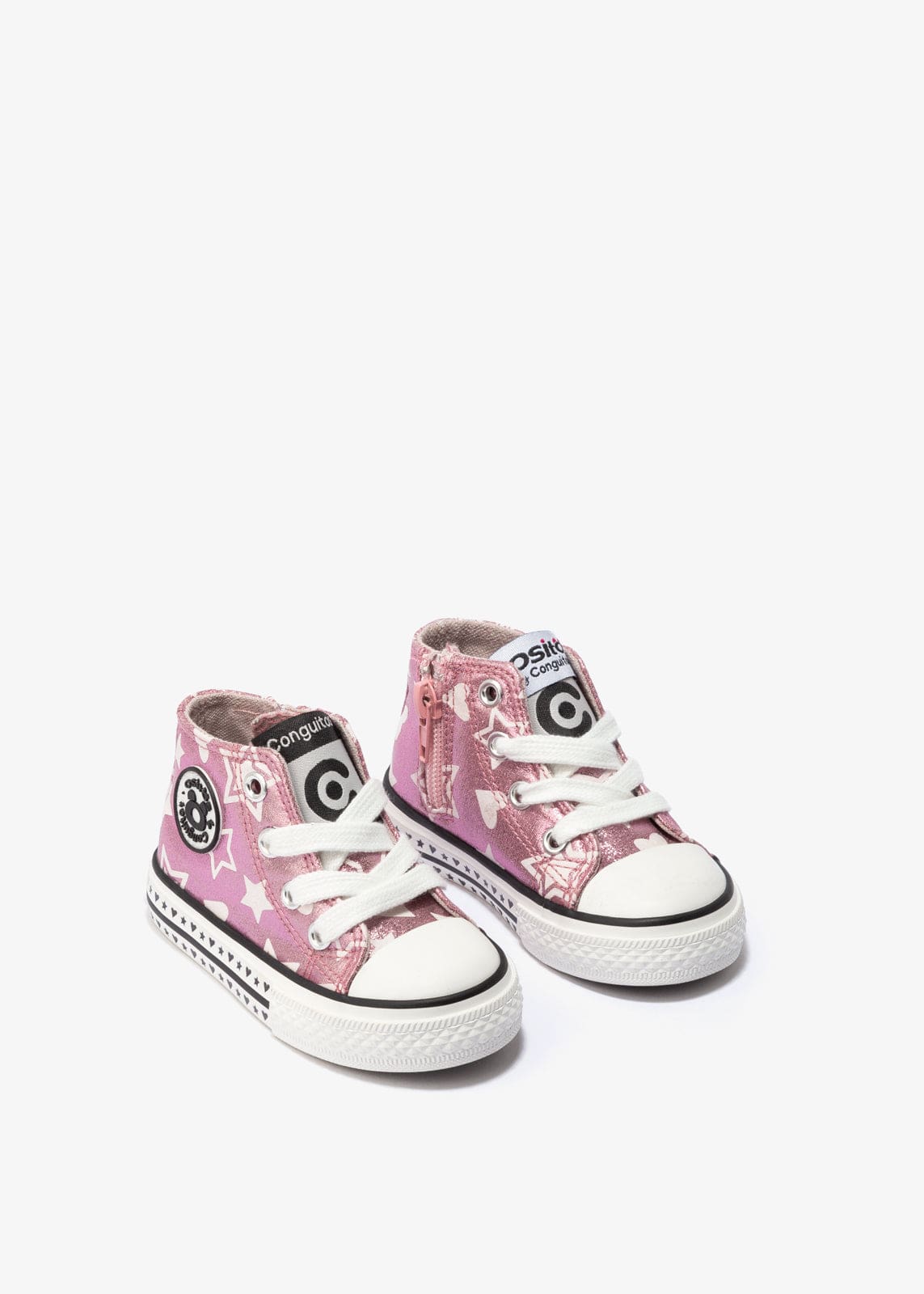 OSITO Shoes Baby's Pink Glows in the Dark Hi-Top Sneakers