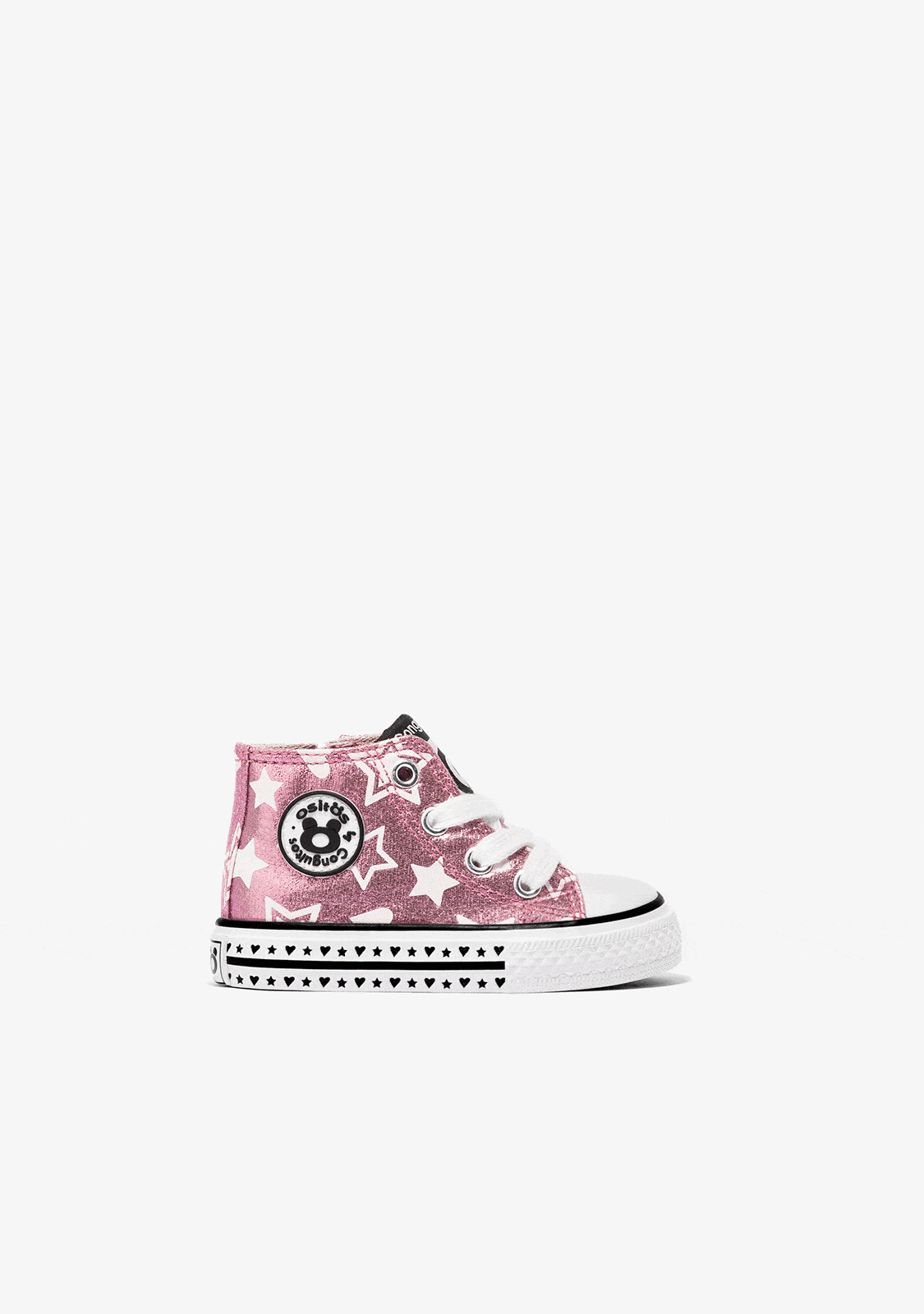 OSITO Shoes Baby's Pink Glows in the Dark Hi-Top Sneakers