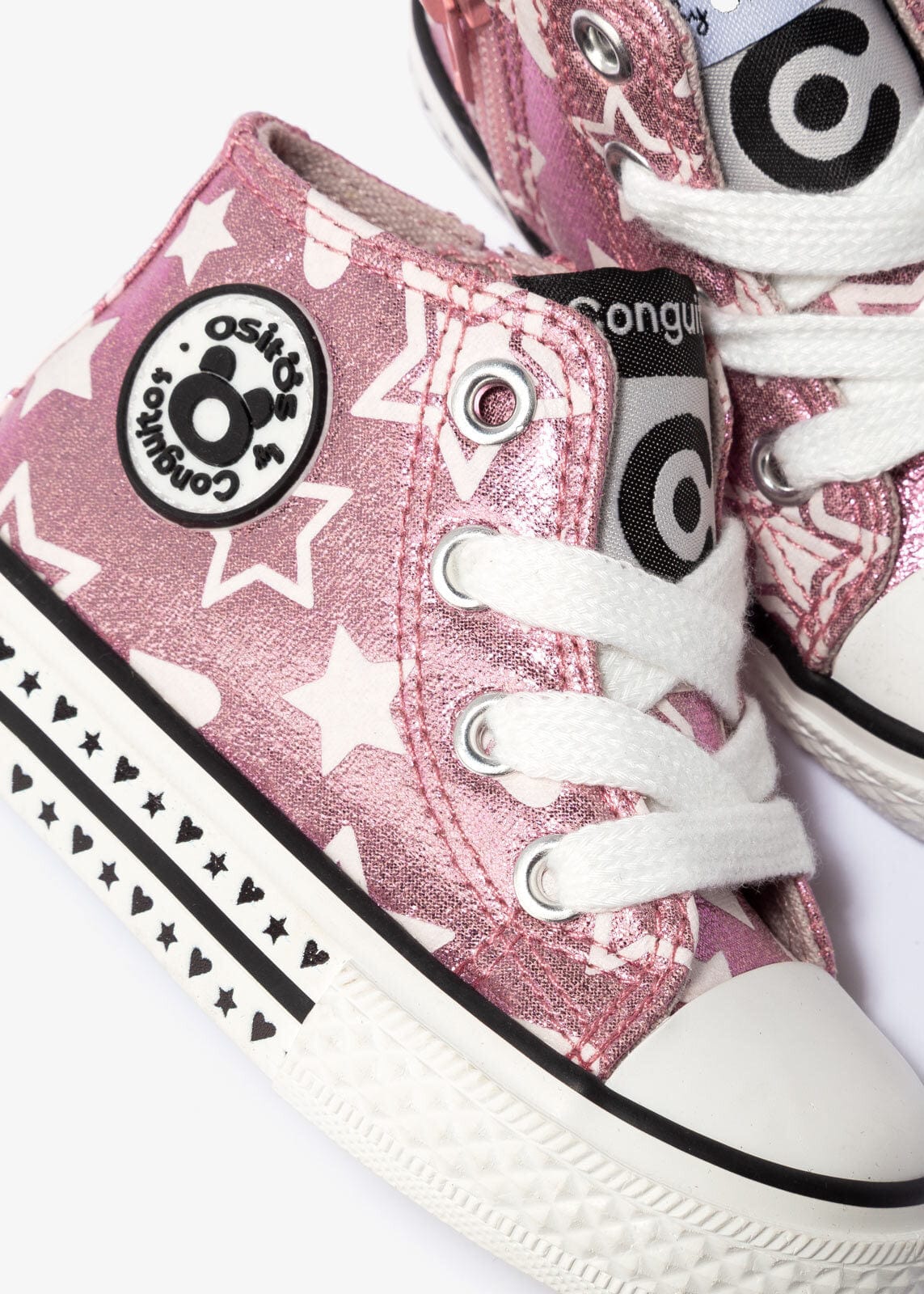 OSITO Shoes Baby's Pink Glows in the Dark Hi-Top Sneakers
