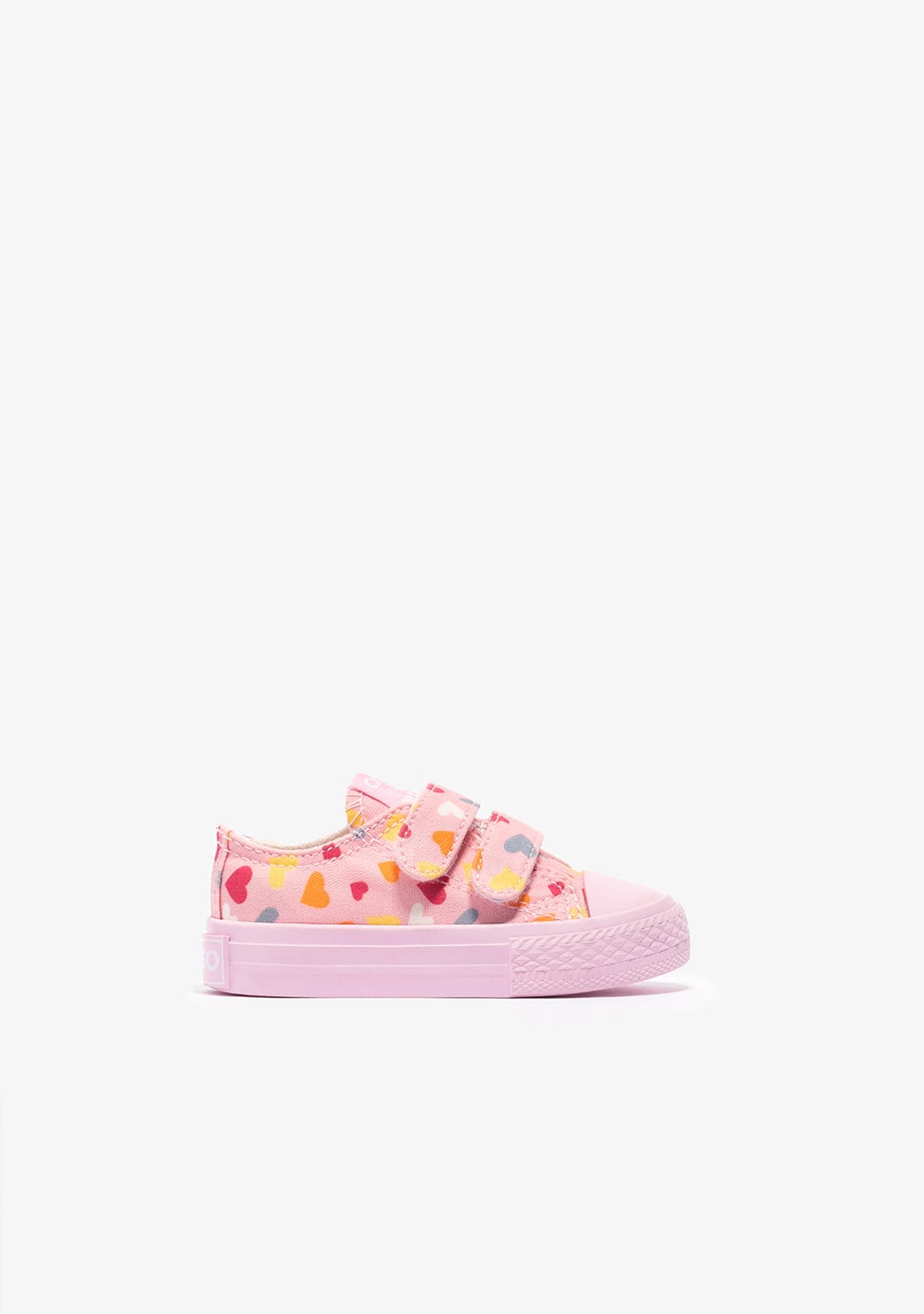 OSITO Shoes Baby's Pink Heart Sneakers Canvas