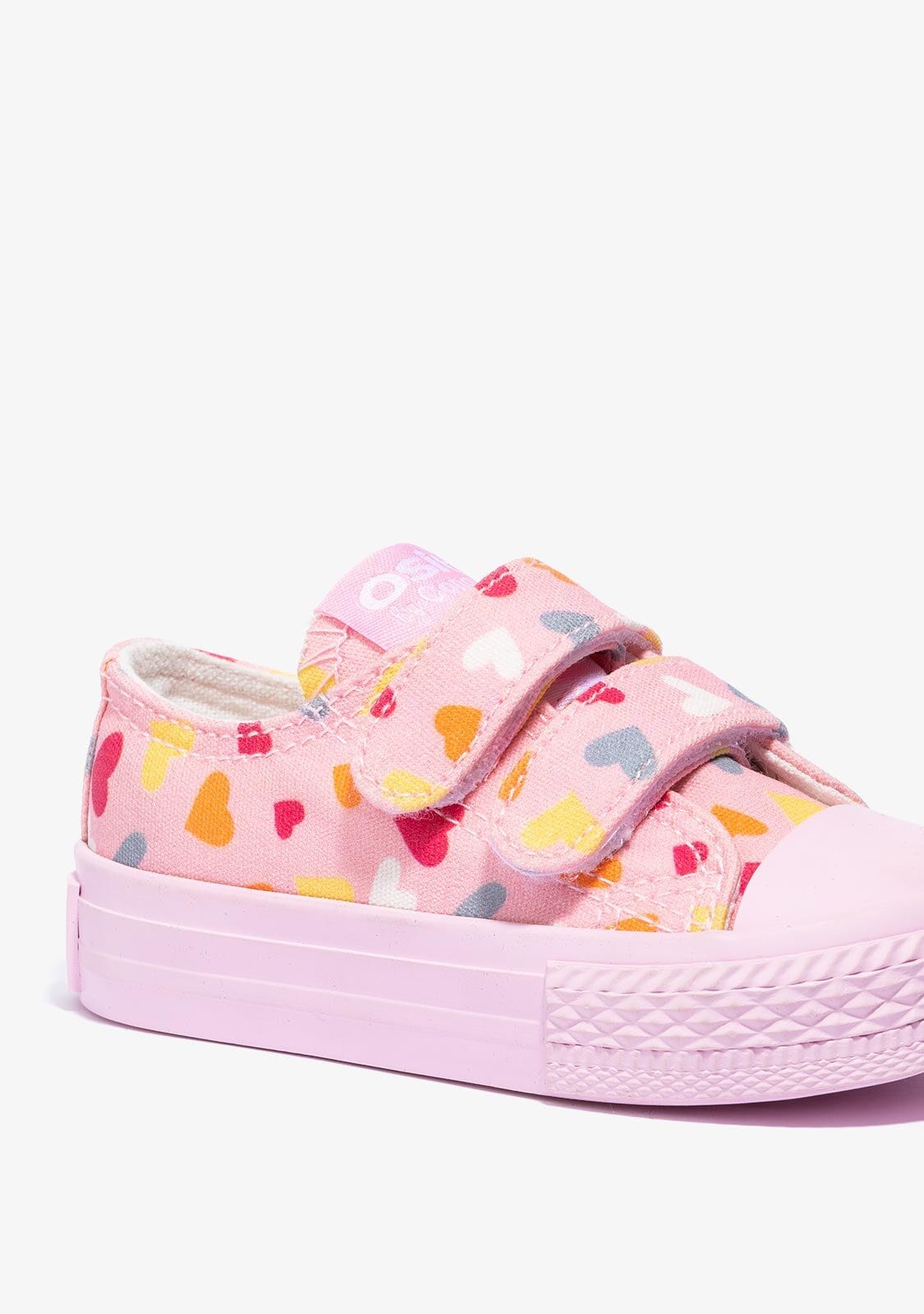 OSITO Shoes Baby's Pink Heart Sneakers Canvas