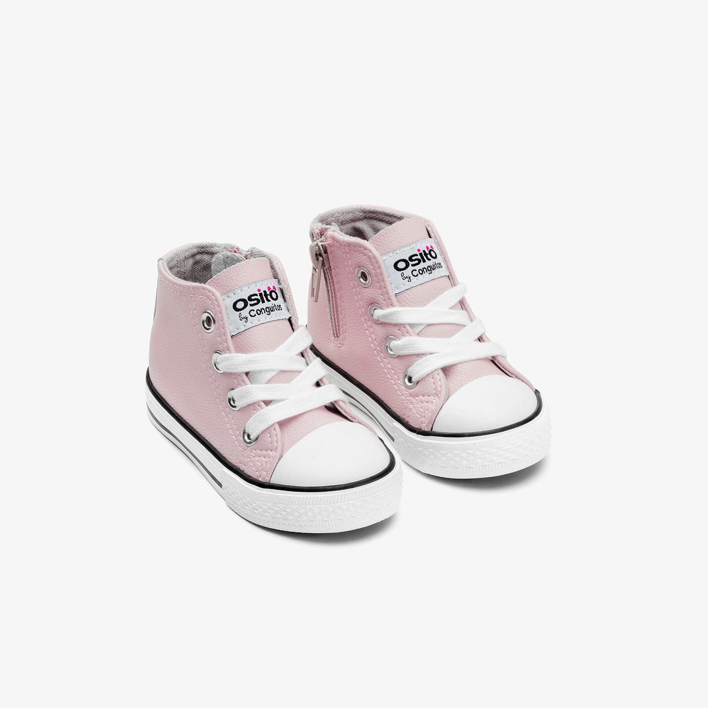 OSITO Shoes Baby's Pink Napa Hi-Top Sneakers