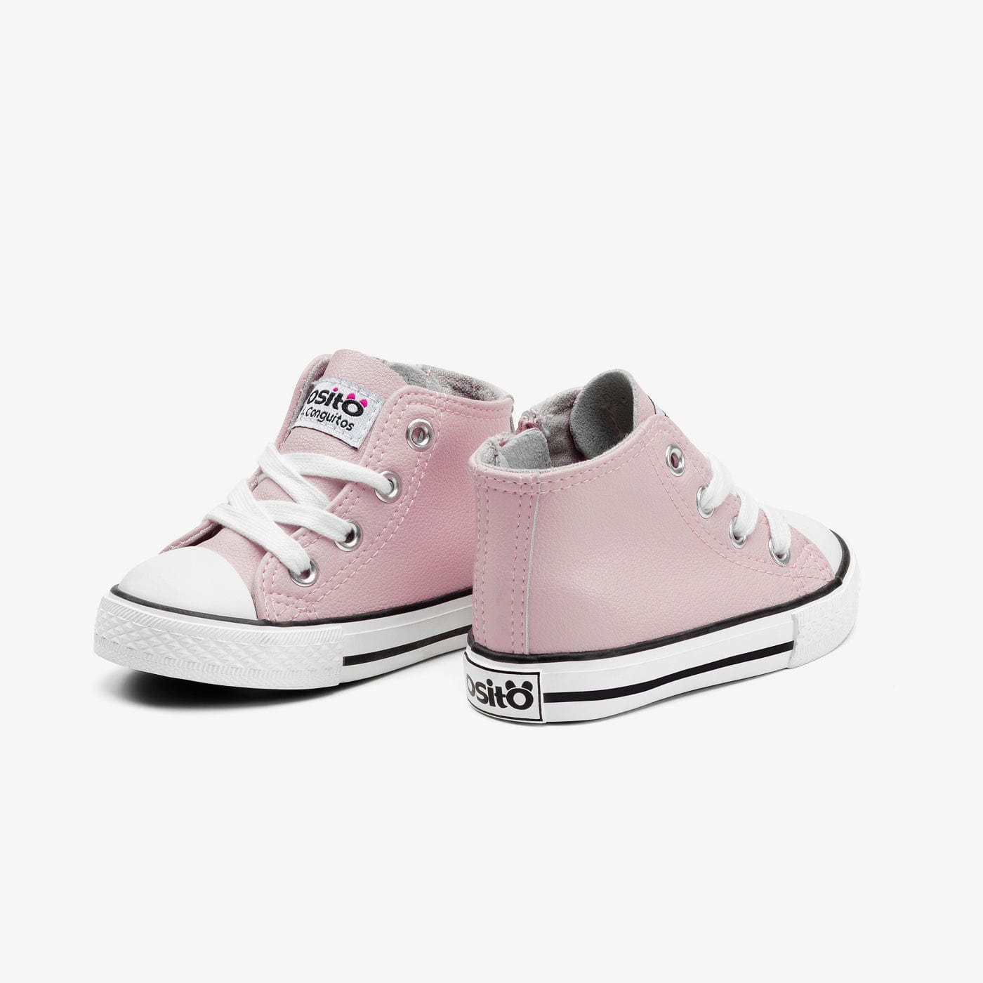 OSITO Shoes Baby's Pink Napa Hi-Top Sneakers
