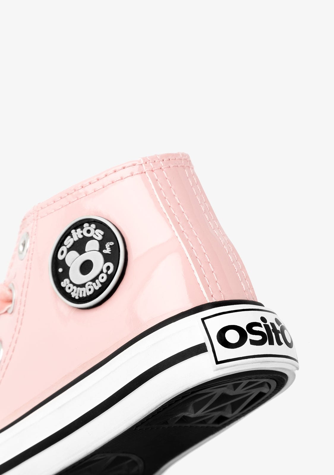 OSITO Shoes Baby's Pink Patent Leather Hi-Top Sneakers