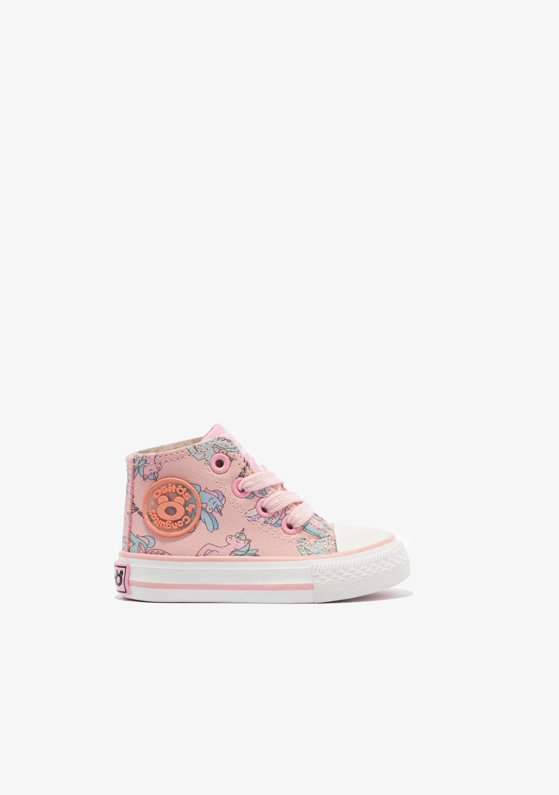 Baby's Pink Unicorn Hi-Top Sneakers Napa