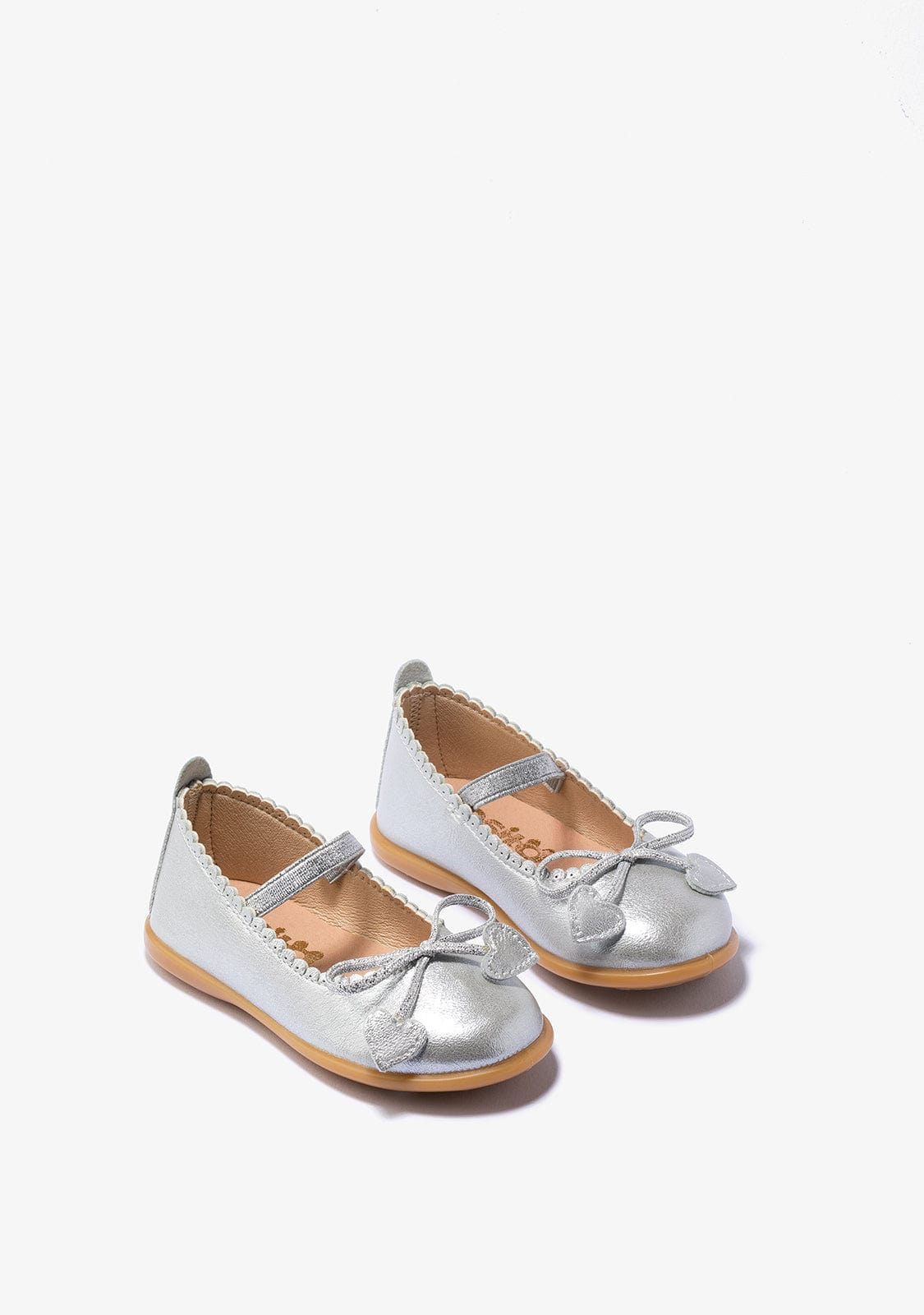 OSITO Shoes Baby's Silver Metallized Ballerinas