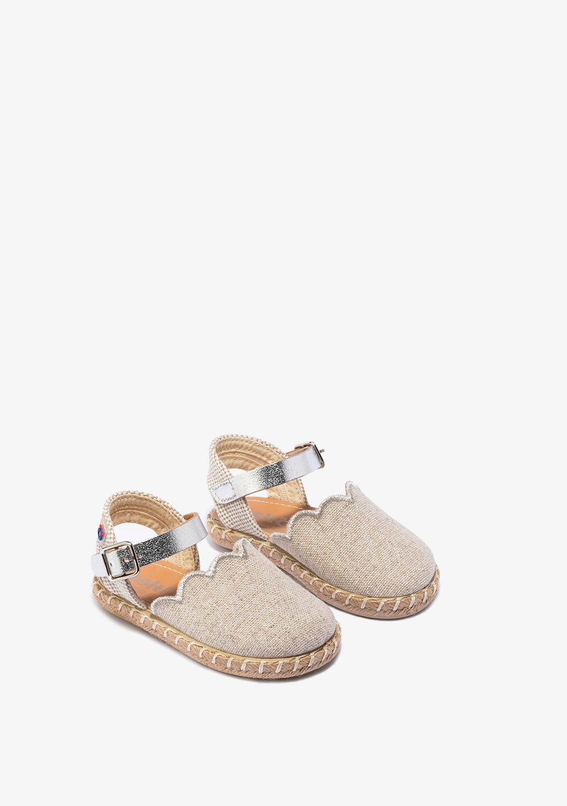OSITO Shoes Baby's Silver Metallized Espadrilles