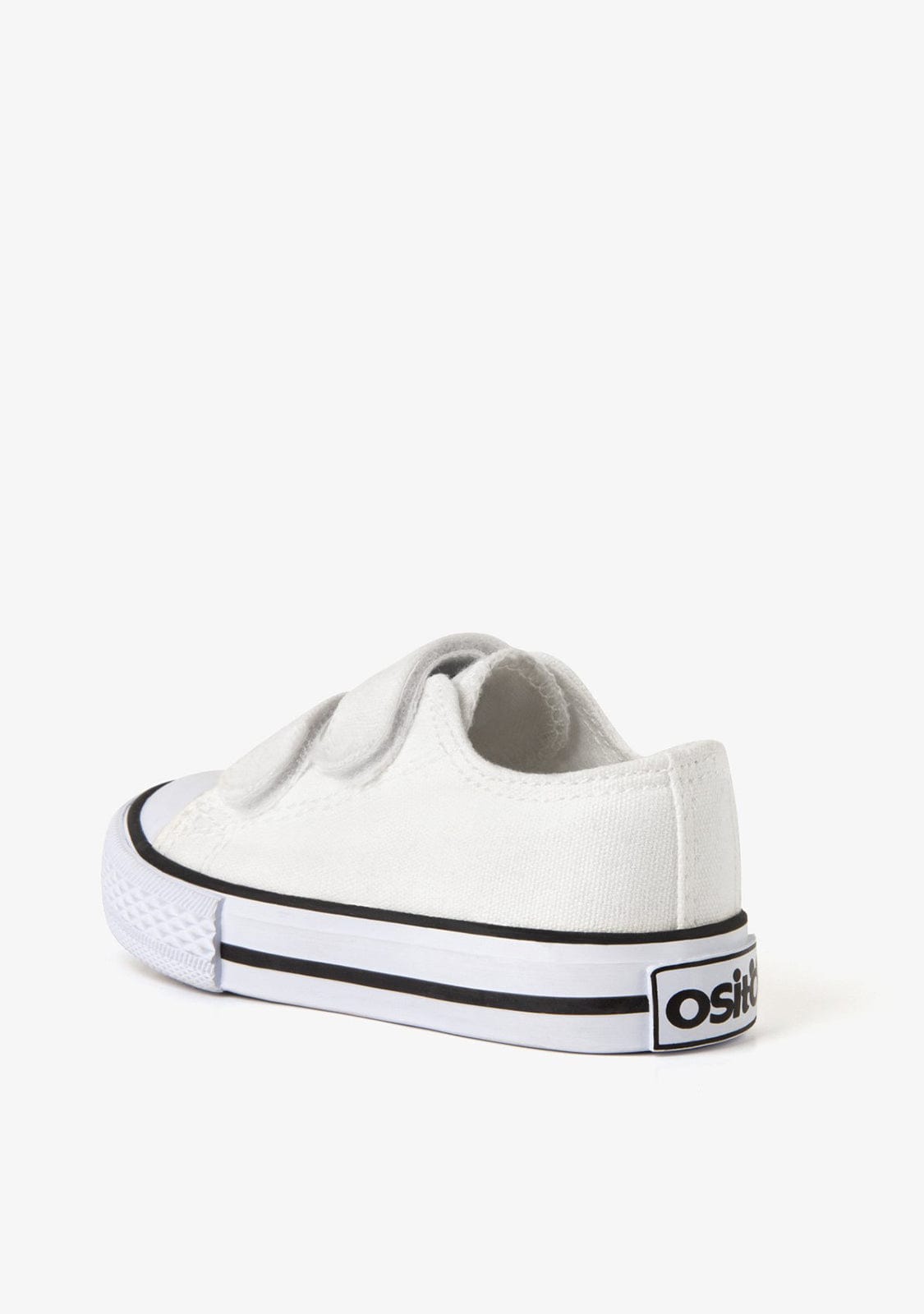 OSITO Shoes Baby's White Adherent Strips Sneakers Canvas