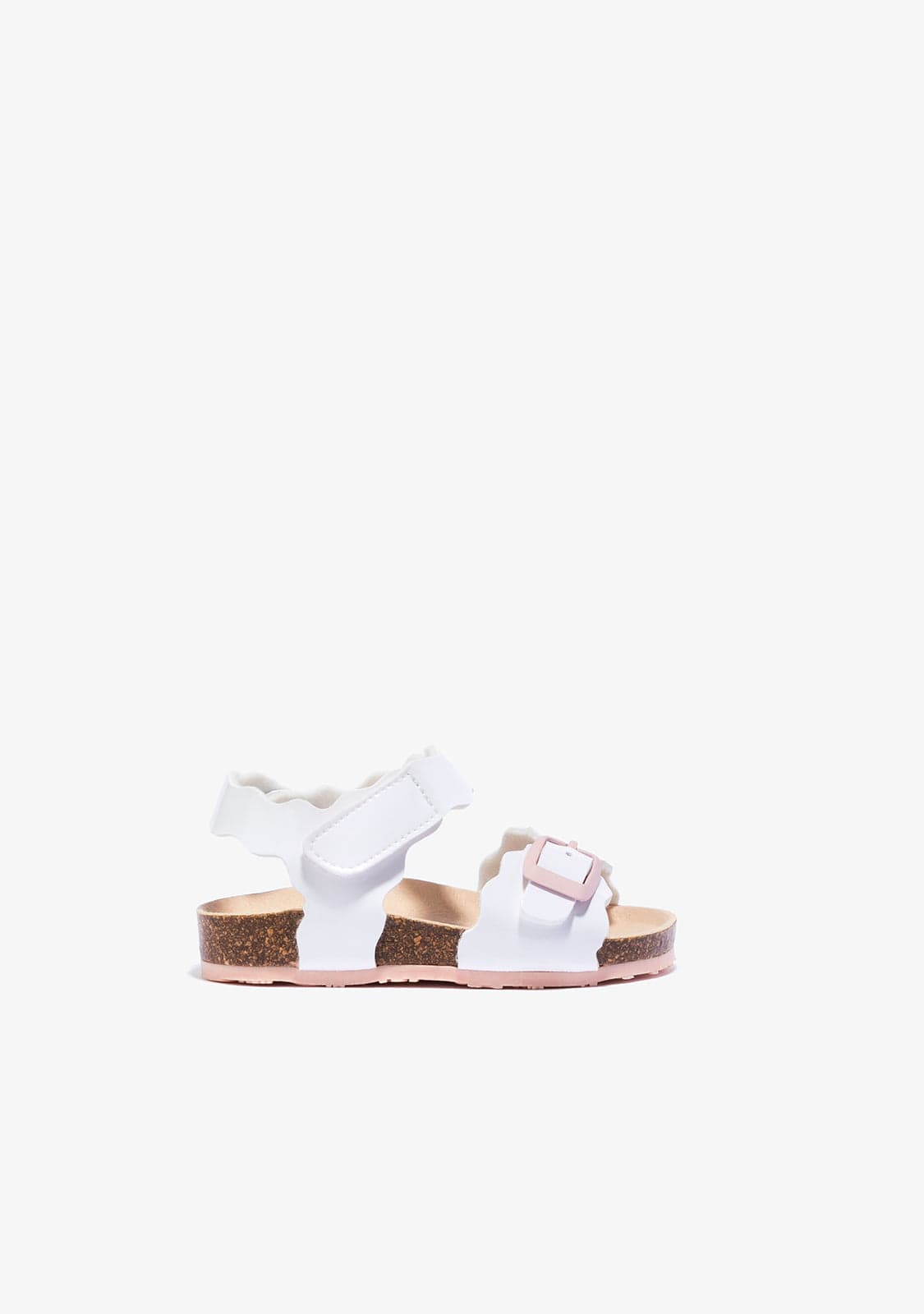 OSITO Shoes Baby's White Bio Sandals Patent Leather
