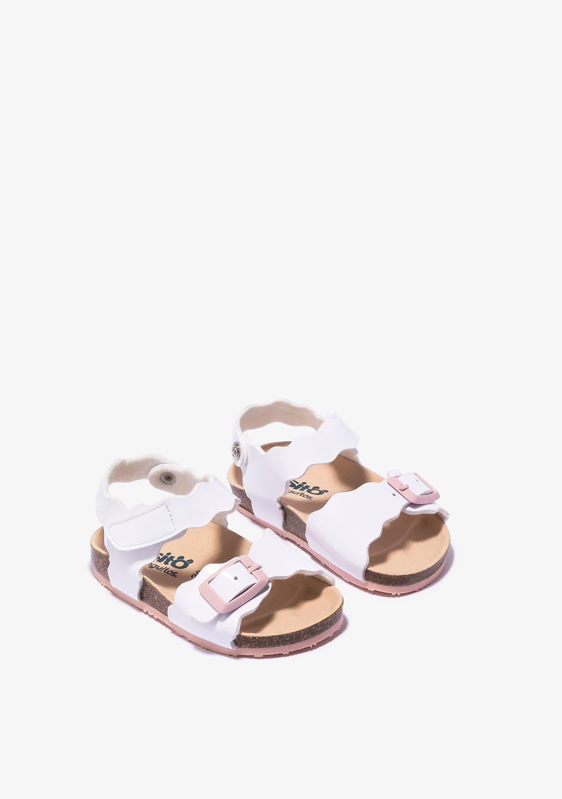 OSITO Shoes Baby's White Bio Sandals Patent Leather