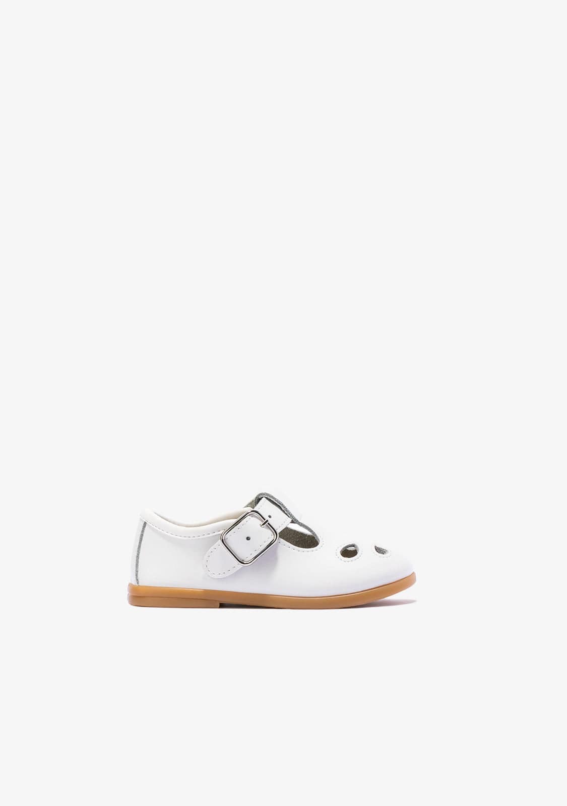 OSITO Shoes Baby's White Buckle Shoes Napa