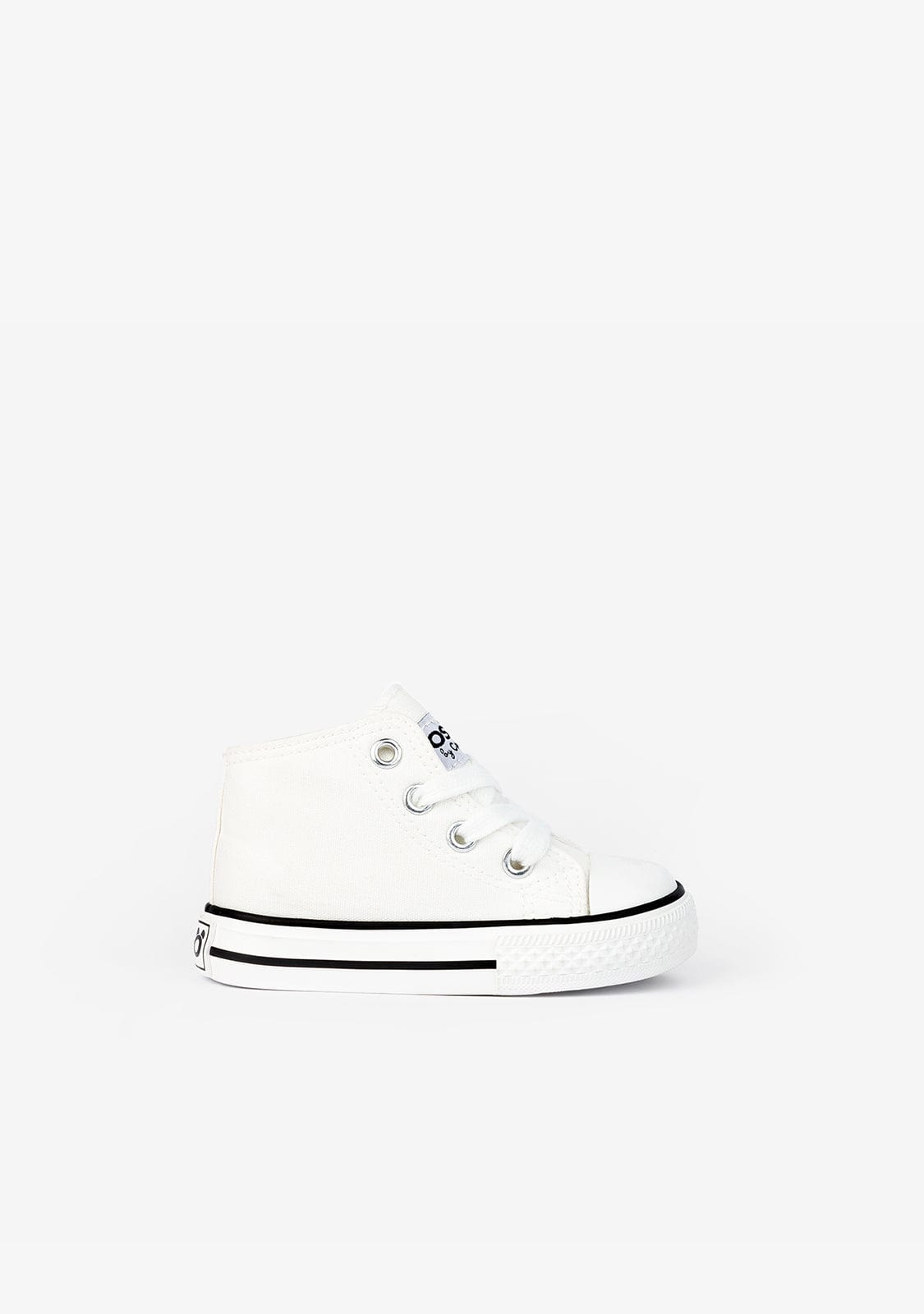 OSITO Shoes Baby's White Cord Hi-Top Sneakers Canvas