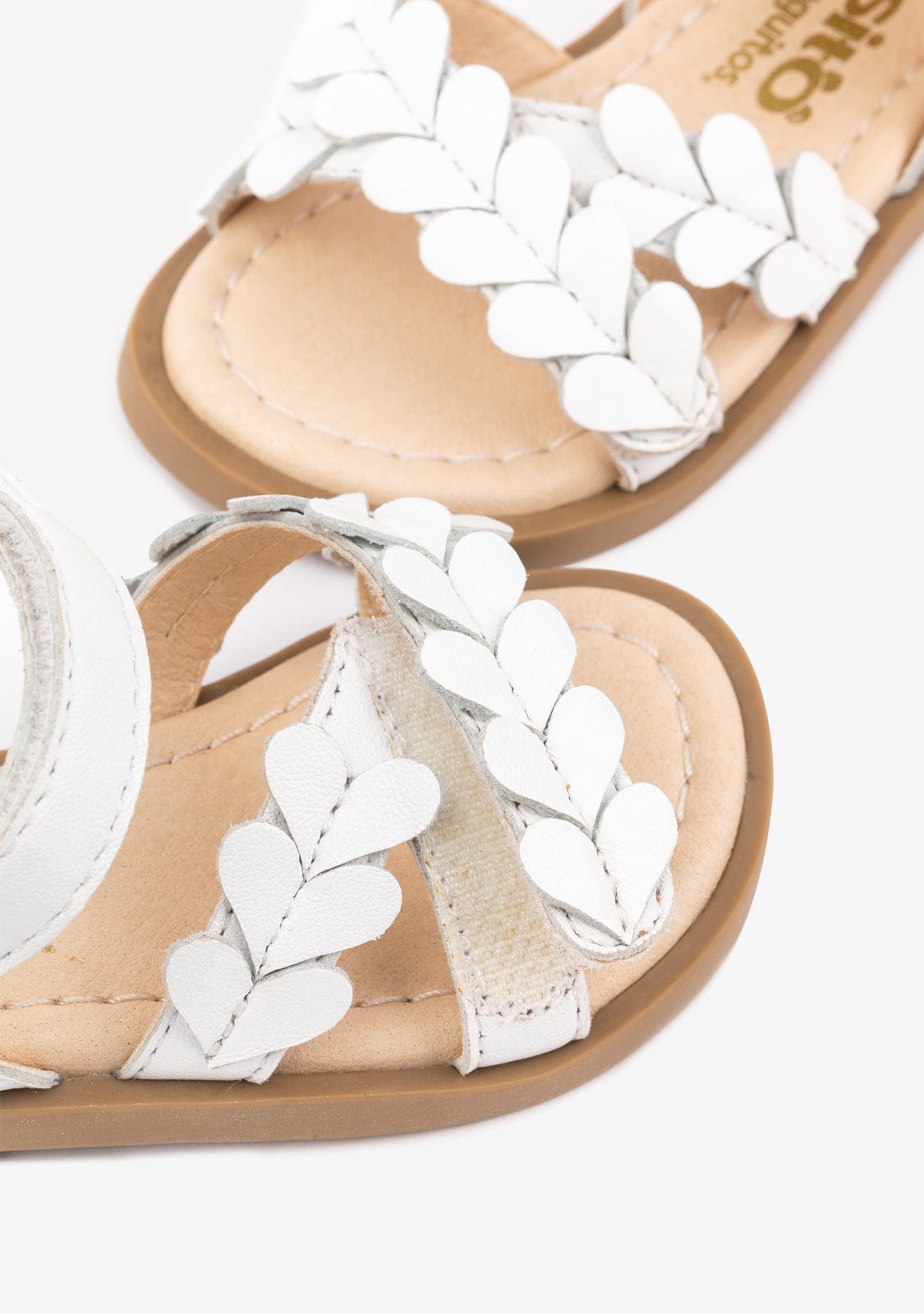 OSITO Shoes Baby's White Sandals Napa