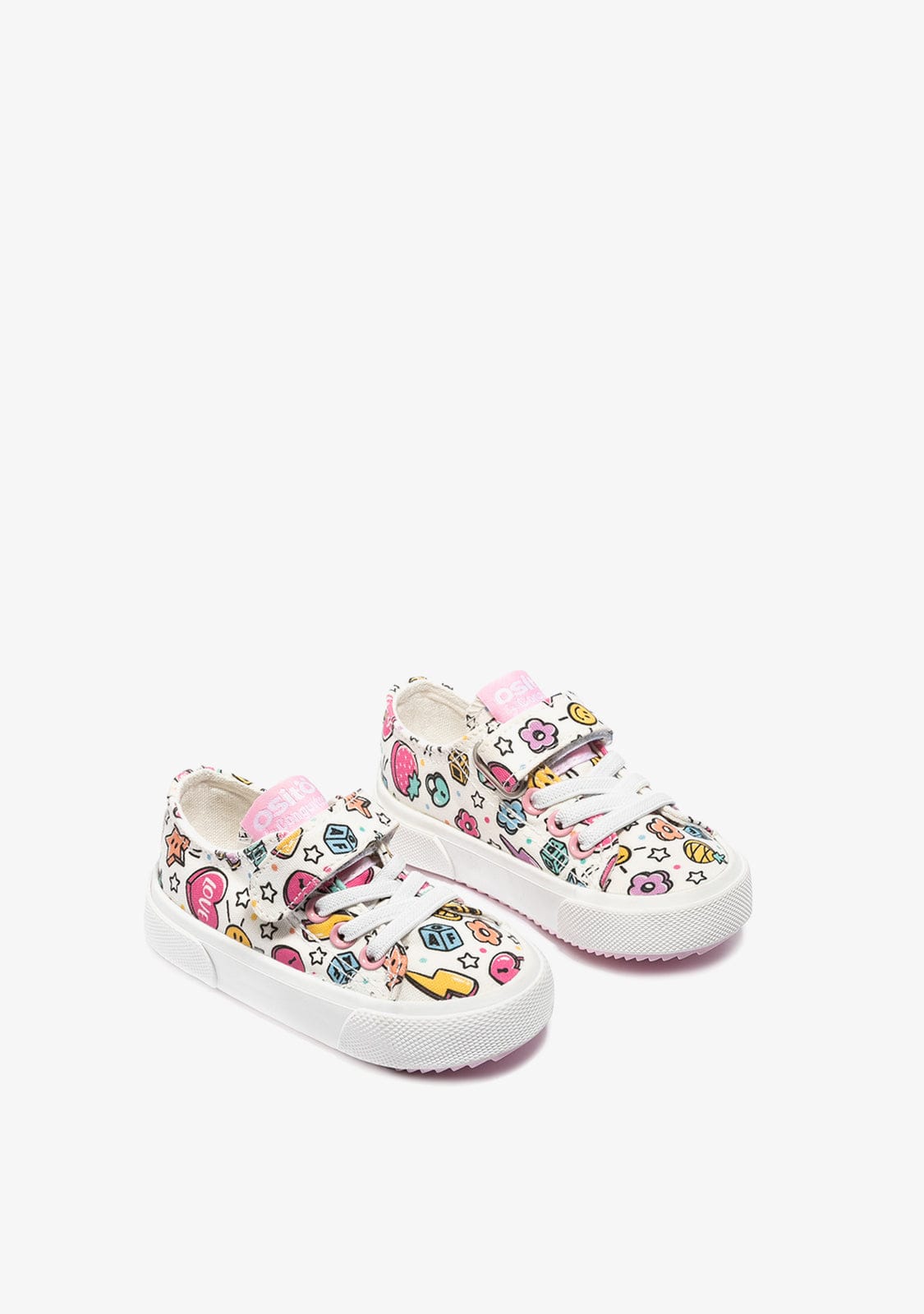 OSITO Shoes Baby's White Sneakers Canvas