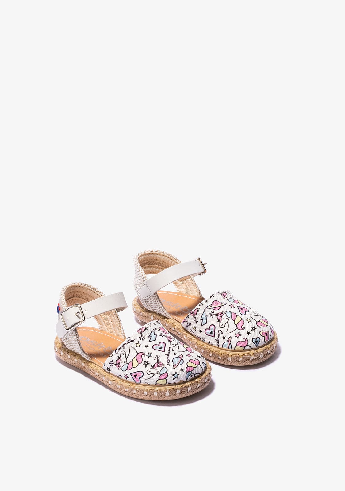 OSITO Shoes Baby's White Unicorn Espadrilles