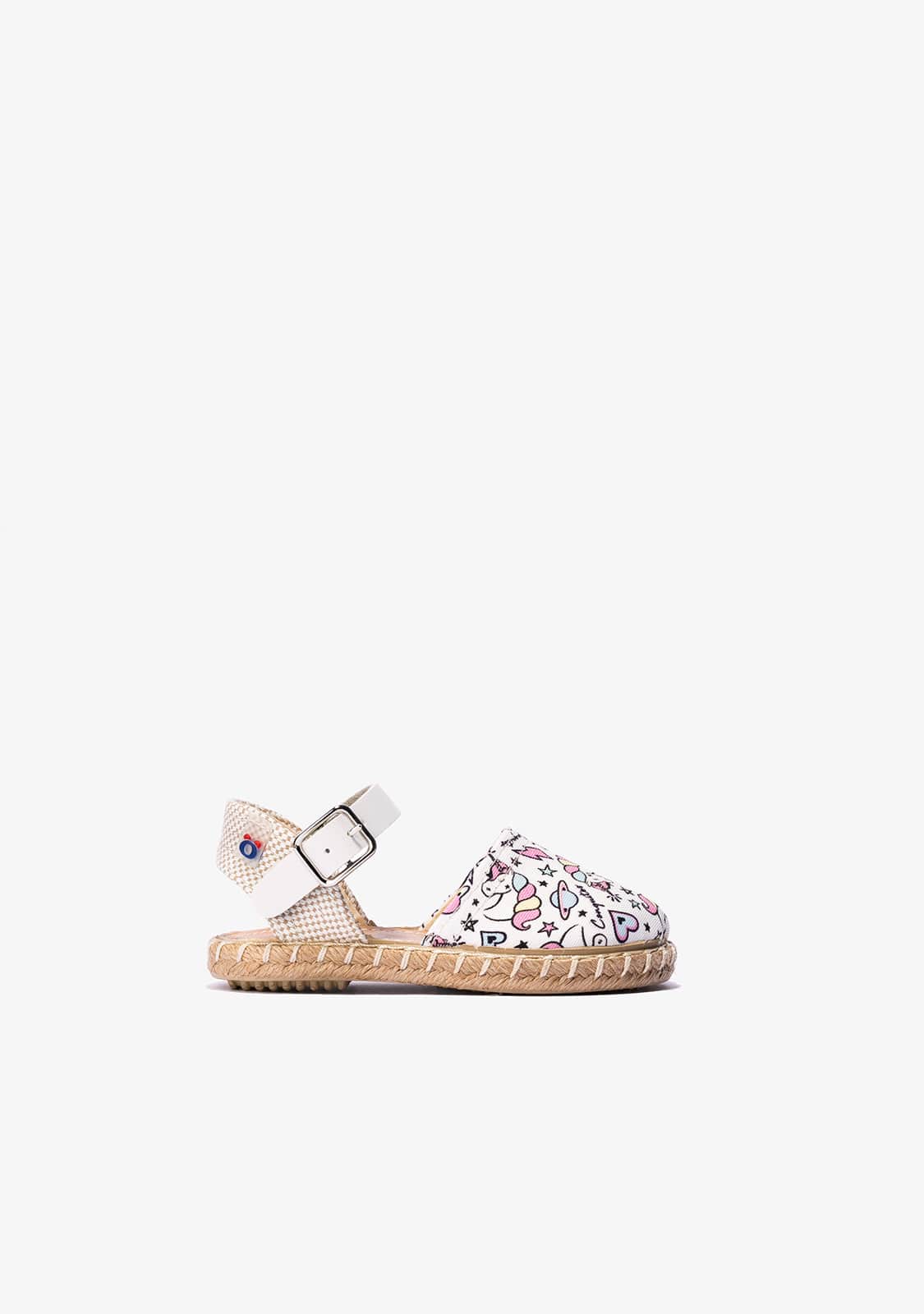 OSITO Shoes Baby's White Unicorn Espadrilles