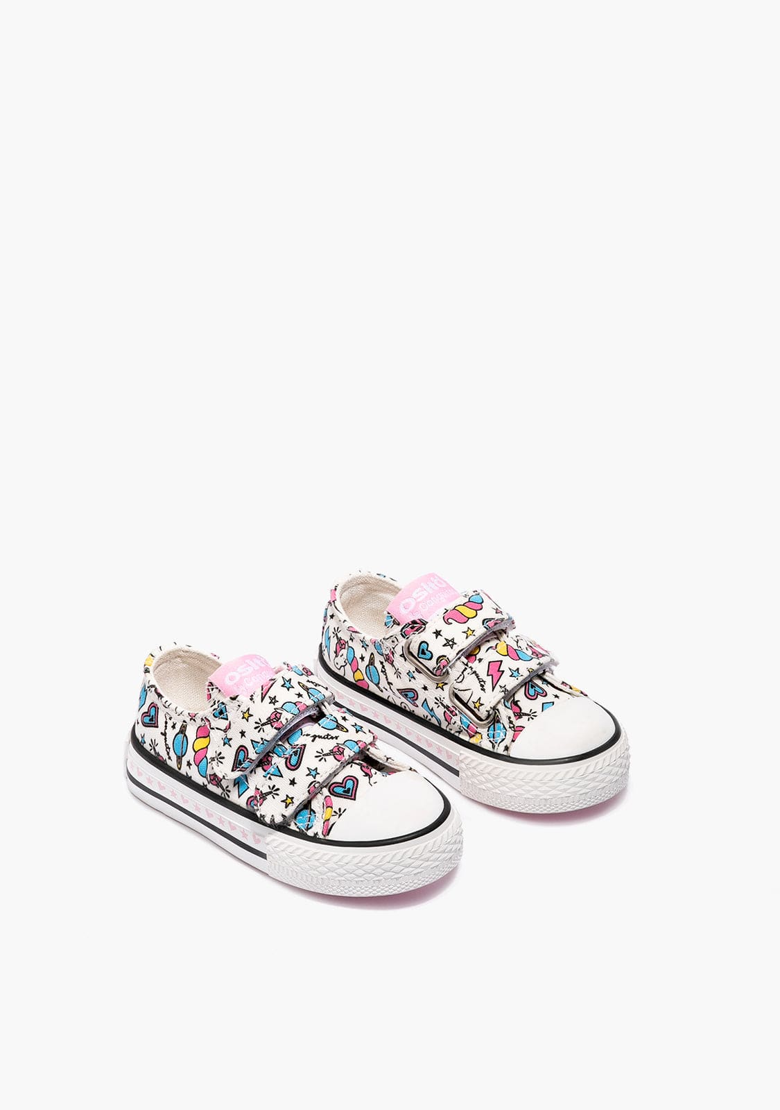 OSITO Shoes Baby's White Unicorn Sneakers Canvas