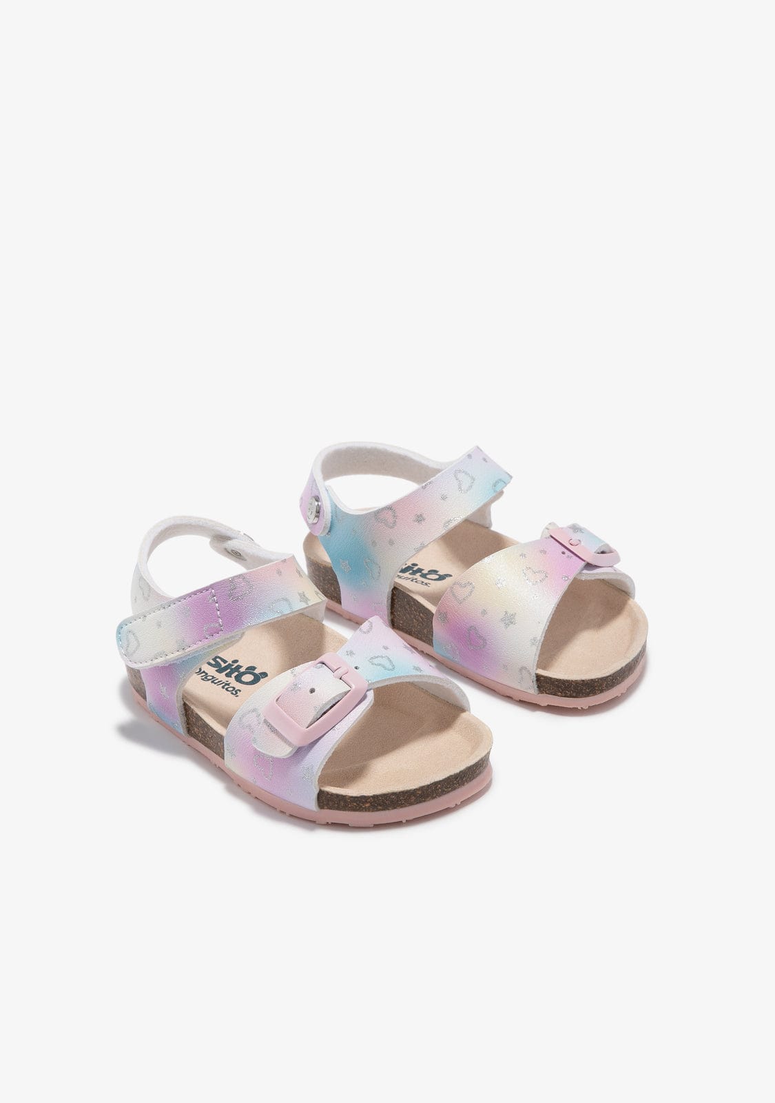 OSITO TIRAS Baby´s Multicolour Hearts Stars Sandals