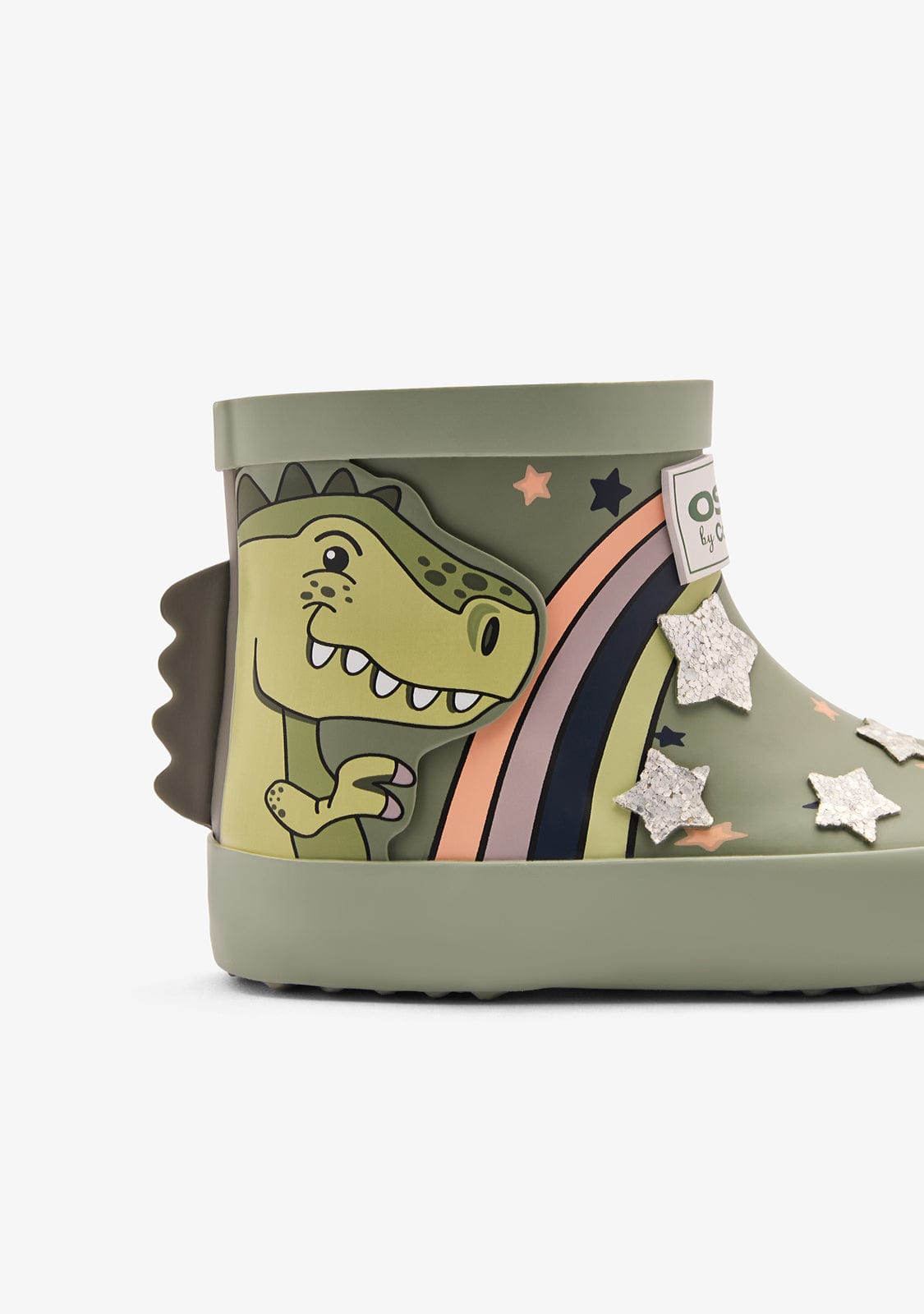 OSITO ZAPATOS / BOTAS Y BOTINES / LLUVIA Khaki Rain Dinosaur Boots