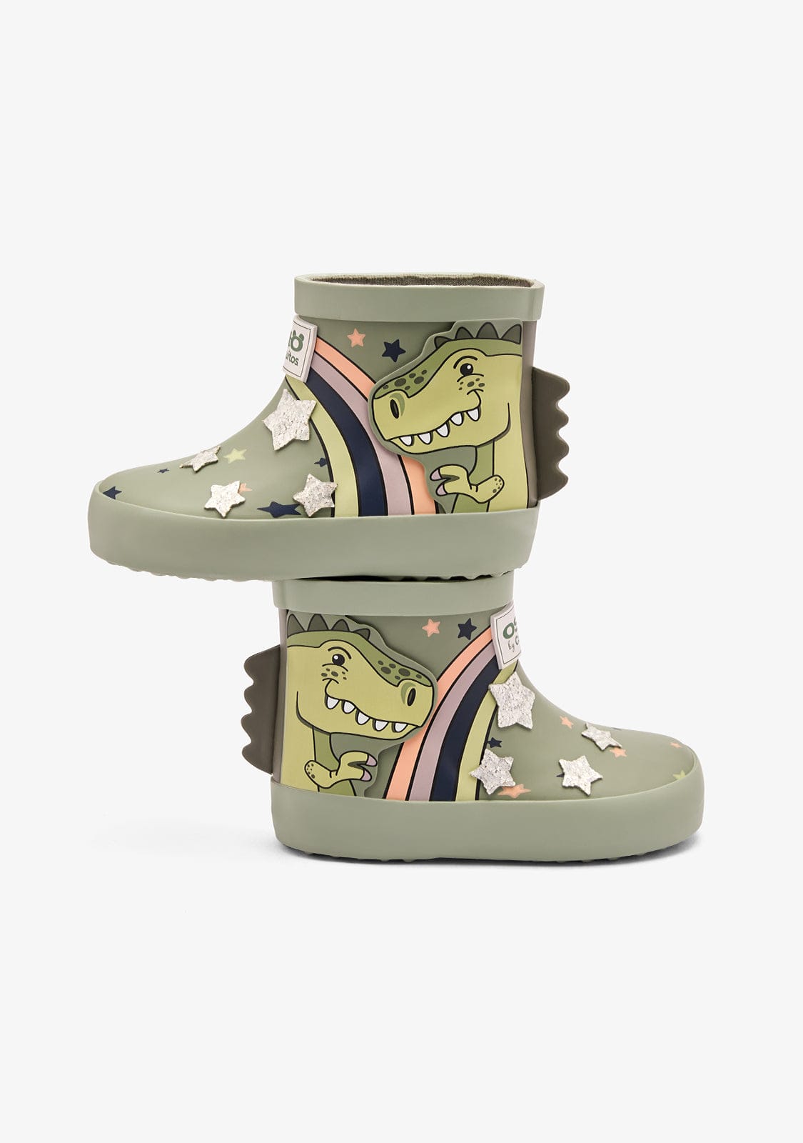 OSITO ZAPATOS / BOTAS Y BOTINES / LLUVIA Khaki Rain Dinosaur Boots