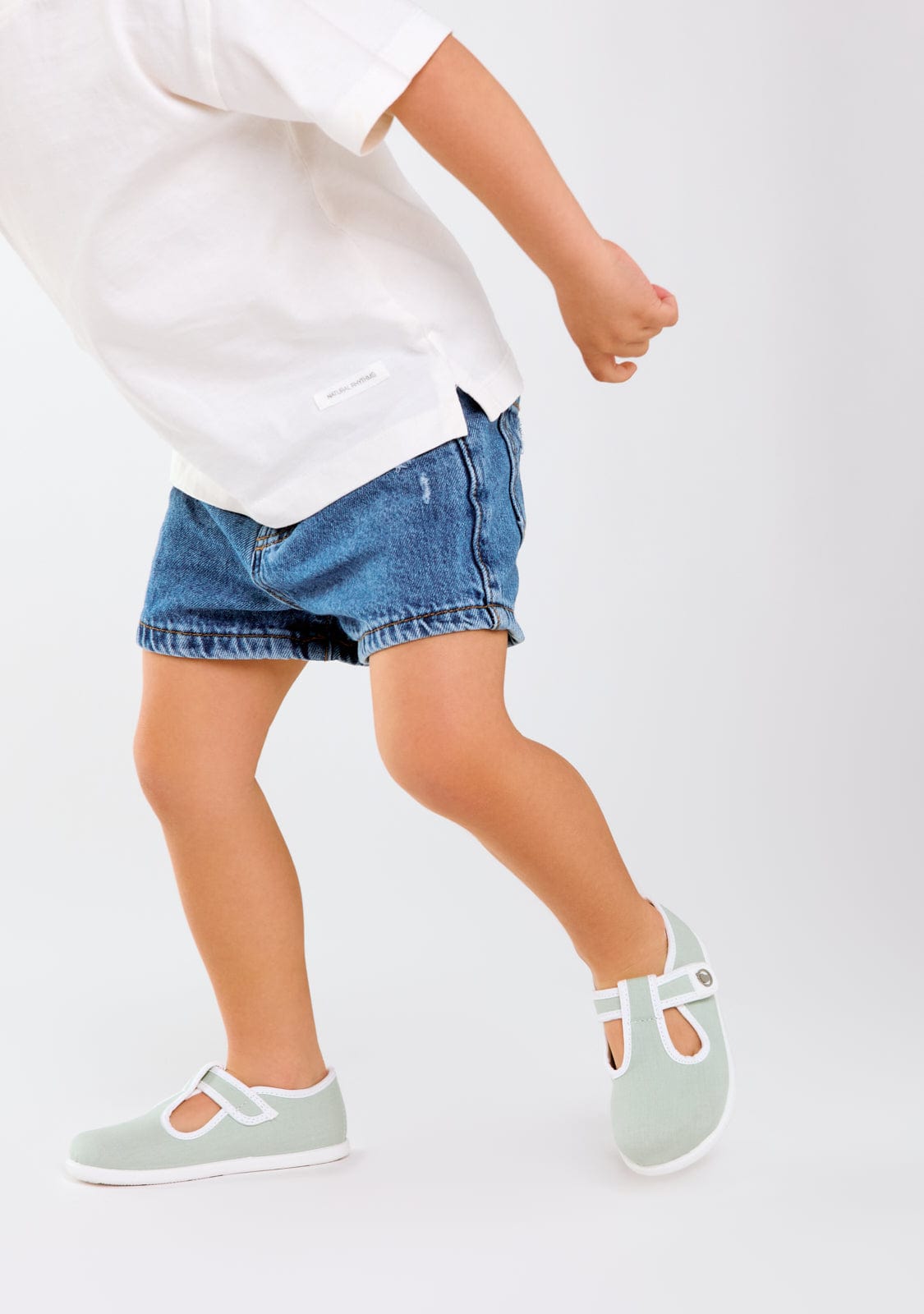 TECNOBABY ZAPATOS / SANDALIAS / TIRAS Baby´s Green Canvas Respectful Mary Janes