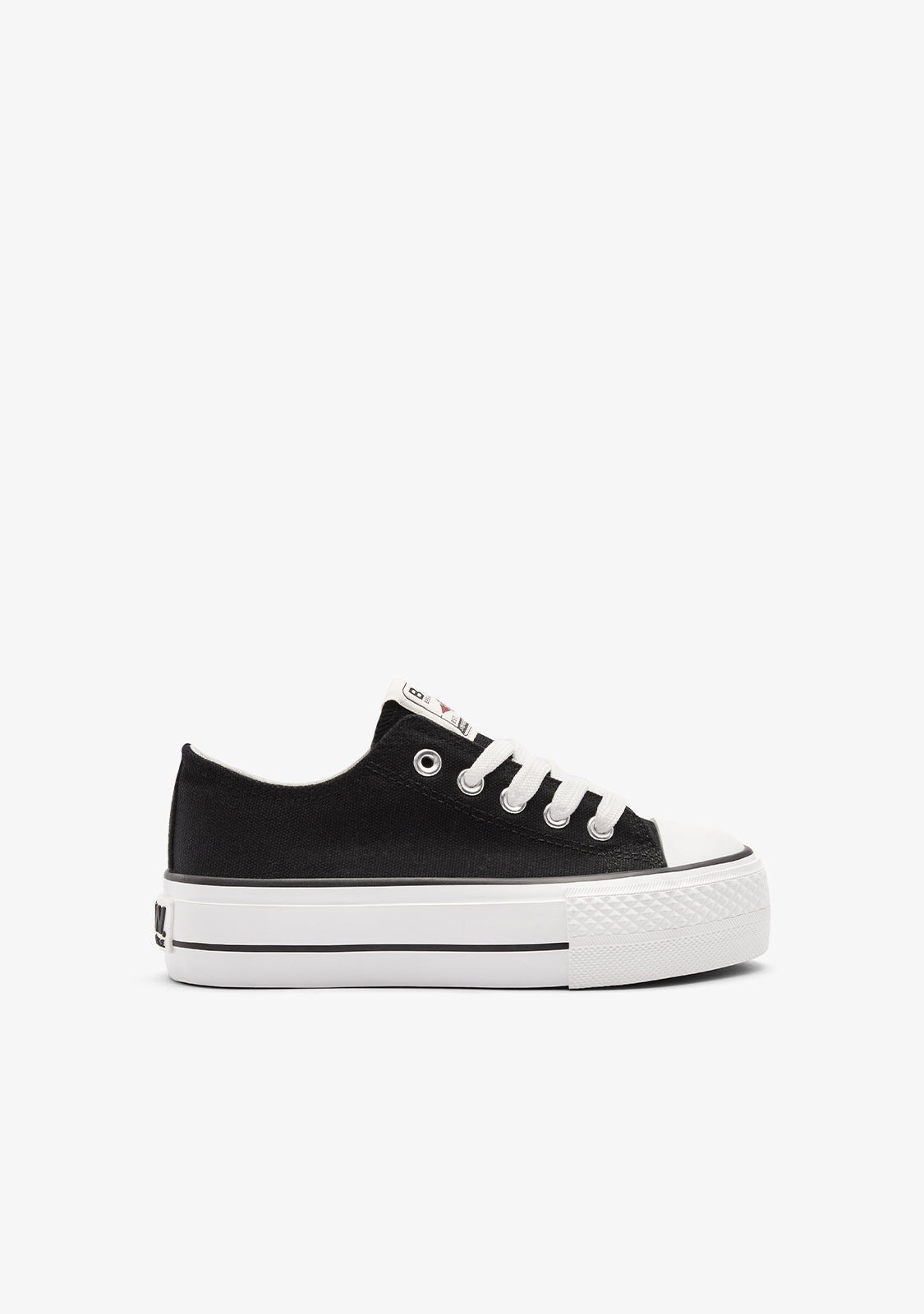 Schwarzen Basic Low-Top-Sneaker