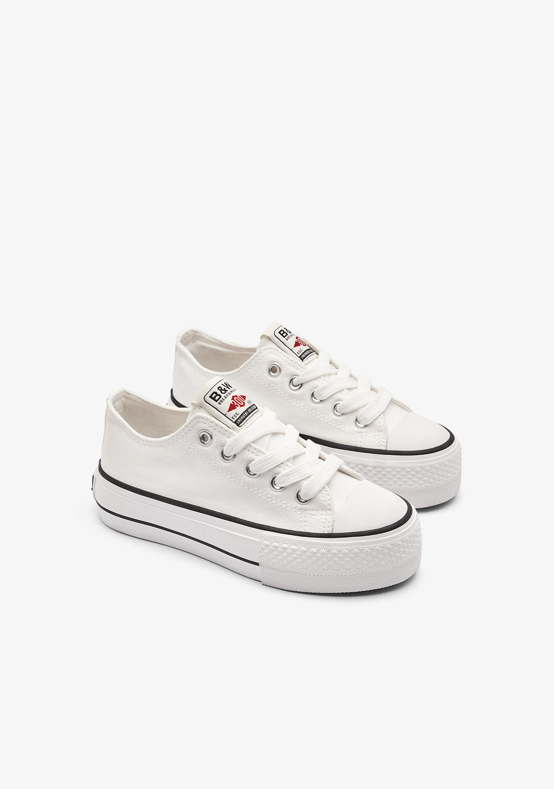 Weißen Basic Low-Top-Sneaker