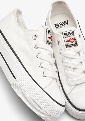 White Basic Low Sneakers