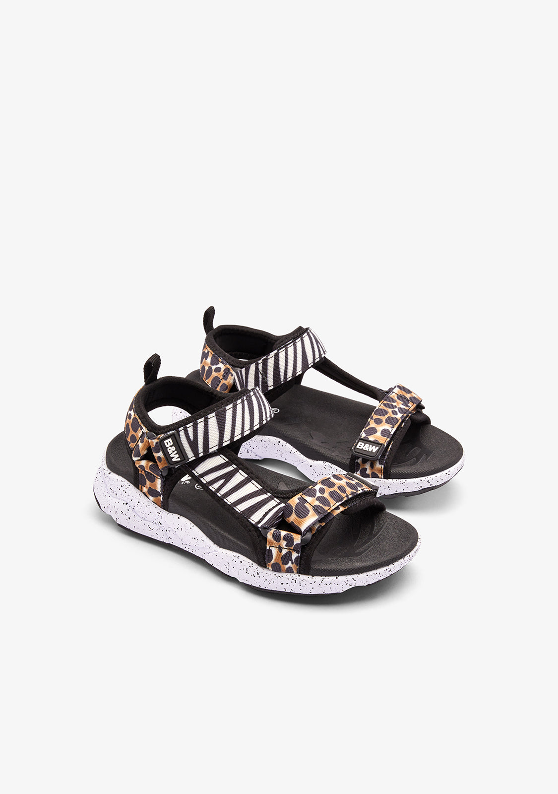 Animal Print Strips Sandalen