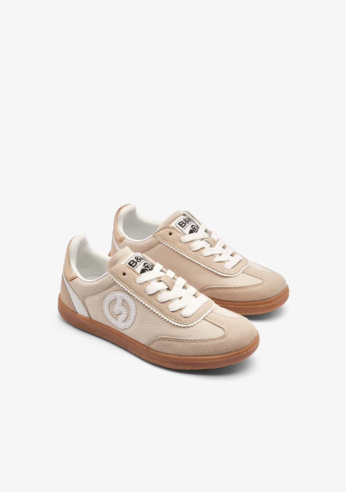 Zapatillas Cordones Beige