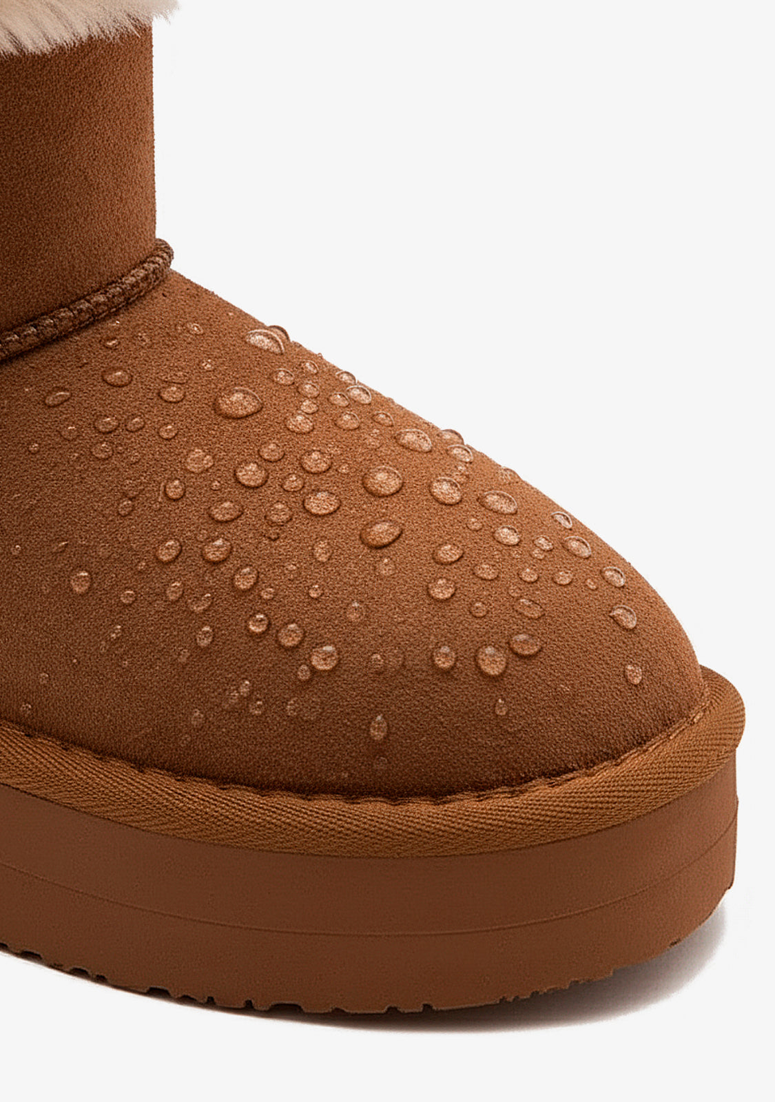 Tan Fur Australian Boots Water Repellent B&W