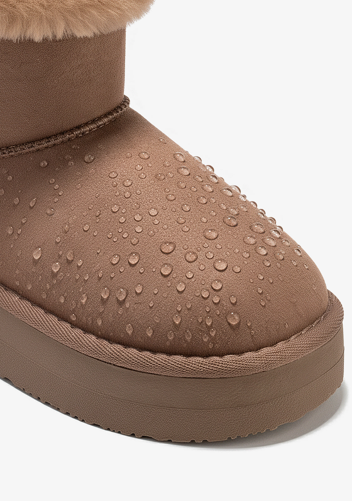 Taupe Fur Australian Boots Water Repellent B&W