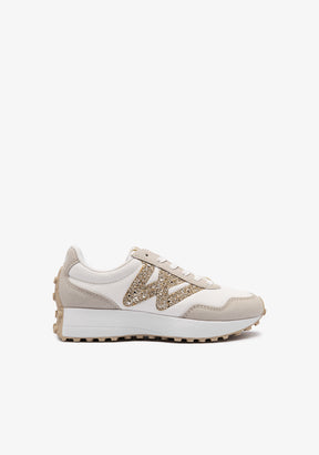 Multi Beige Logo Sneakers