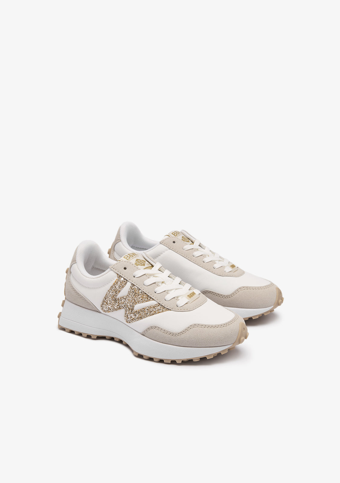 Multi Beige Logo Sneakers