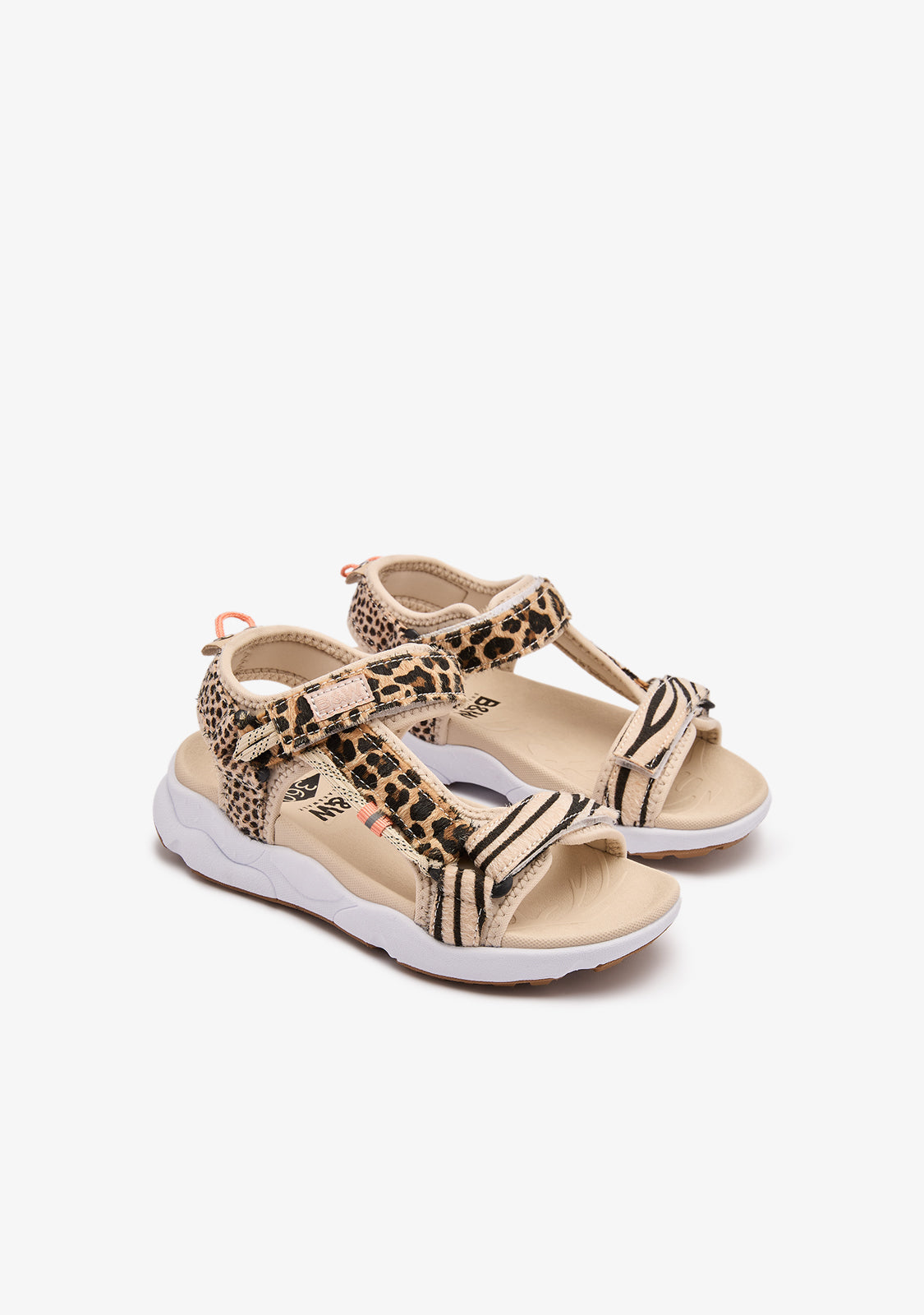 Multi Print Strip Sandals