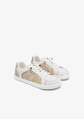 Gold Glitter Barefoot Goflex Sneakers