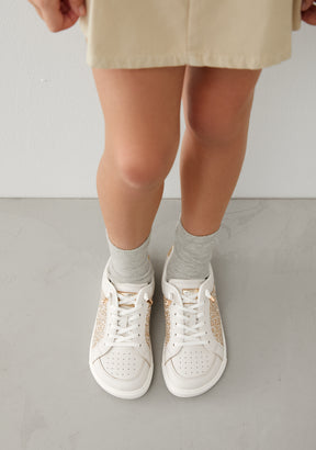 Gold Glitter Barefoot Goflex Sneakers B&W