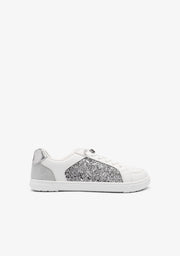 Silver Glitter Barefoot Goflex Sneakers B&W