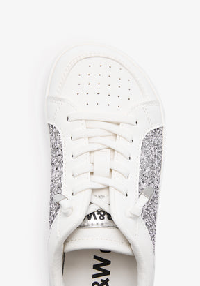 Silver Glitter Barefoot Goflex Sneakers