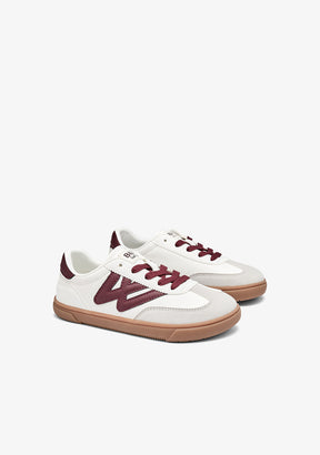 Baskets Barefoot Blanches et Bordeaux